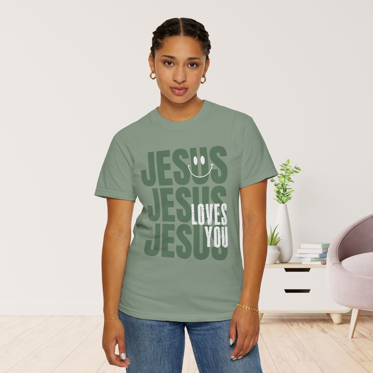 Jesus Loves You Comfort Colors Christian Shirt