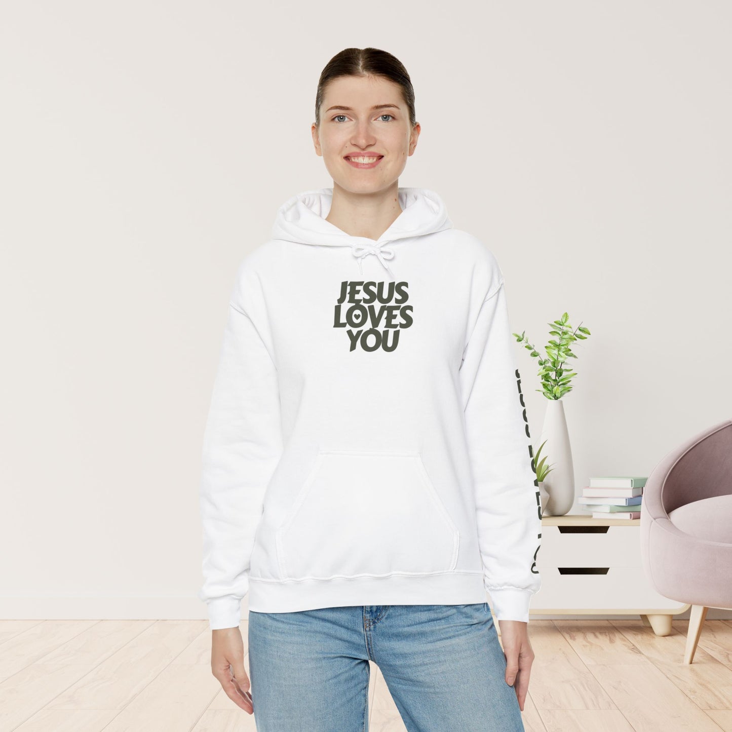 Jesus Loves You Hoodie - John 15:13 Bible Verse Christian Hoodie