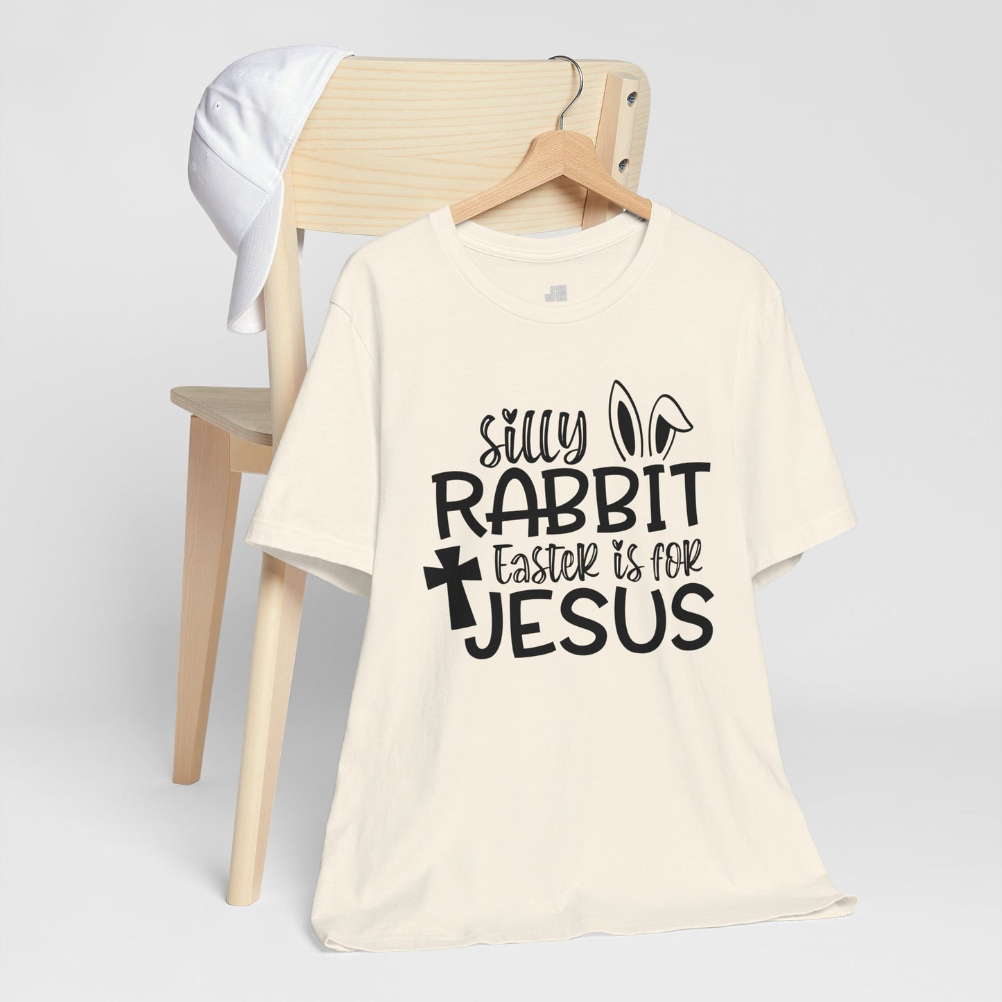 Silly Rabbit Easter is for Jesus Christian Soft Cotton Tee - Easter Shirt