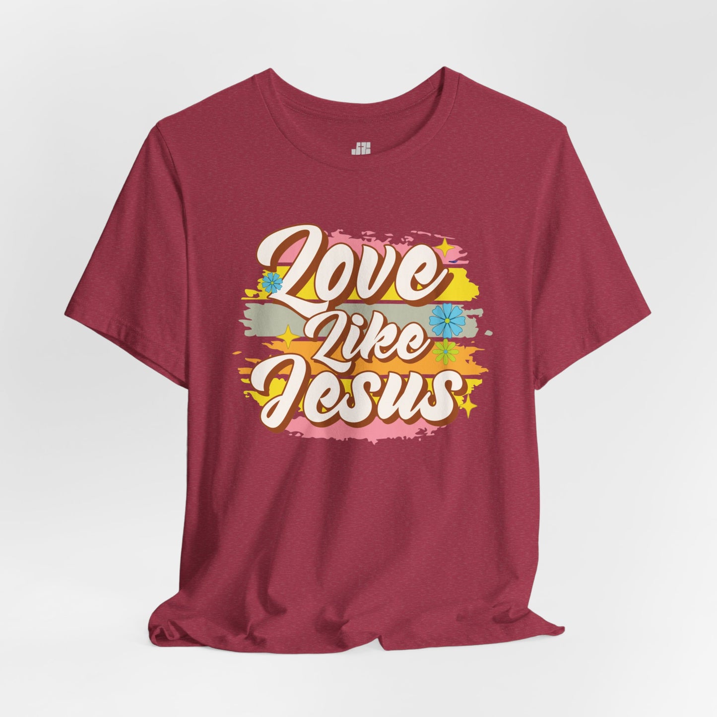 Groovy Love Like Jesus Soft Cotton Tee - Christian Shirt