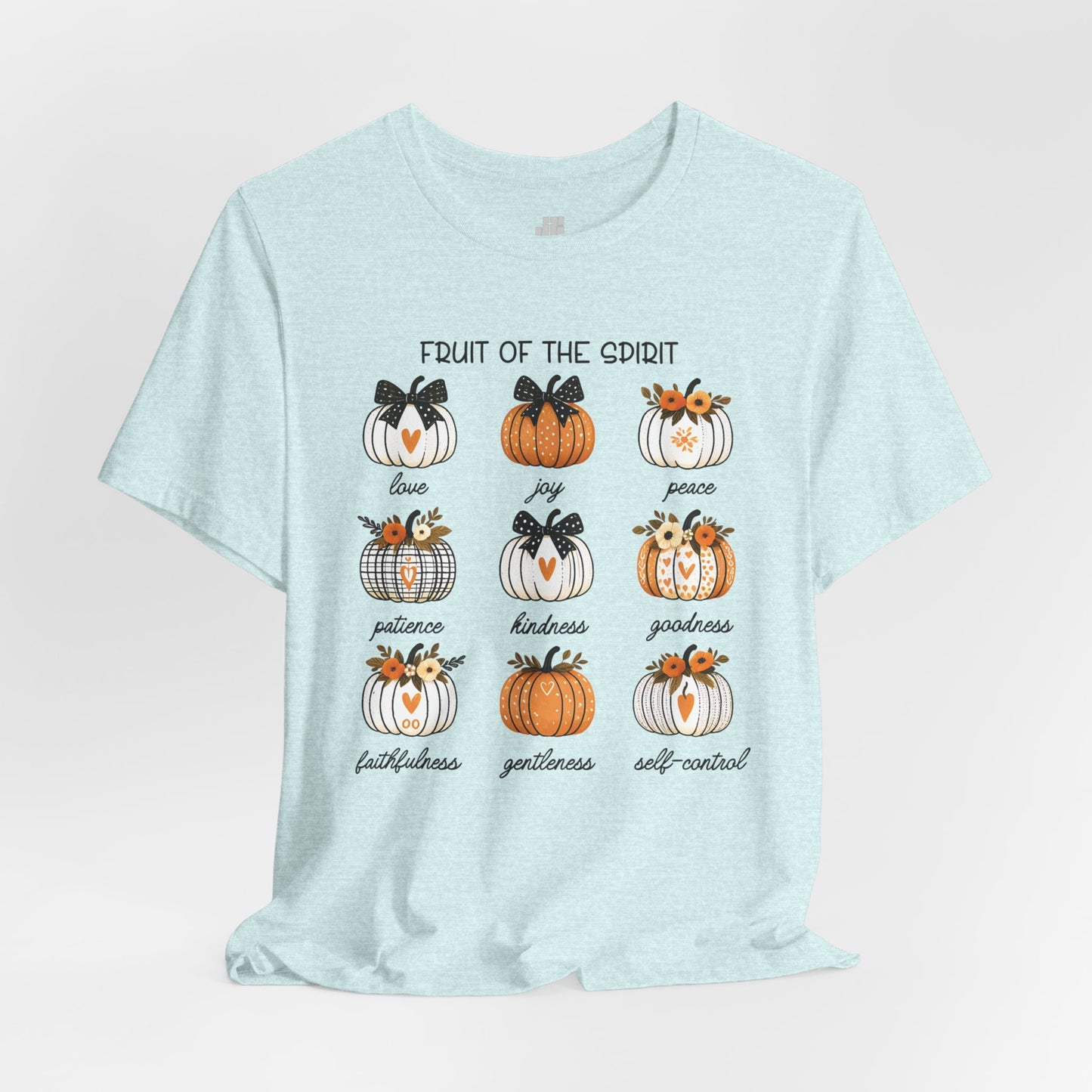 Pumpkin Fruit of the Spirit Soft Cotton Tee - Fall Christian Shirt