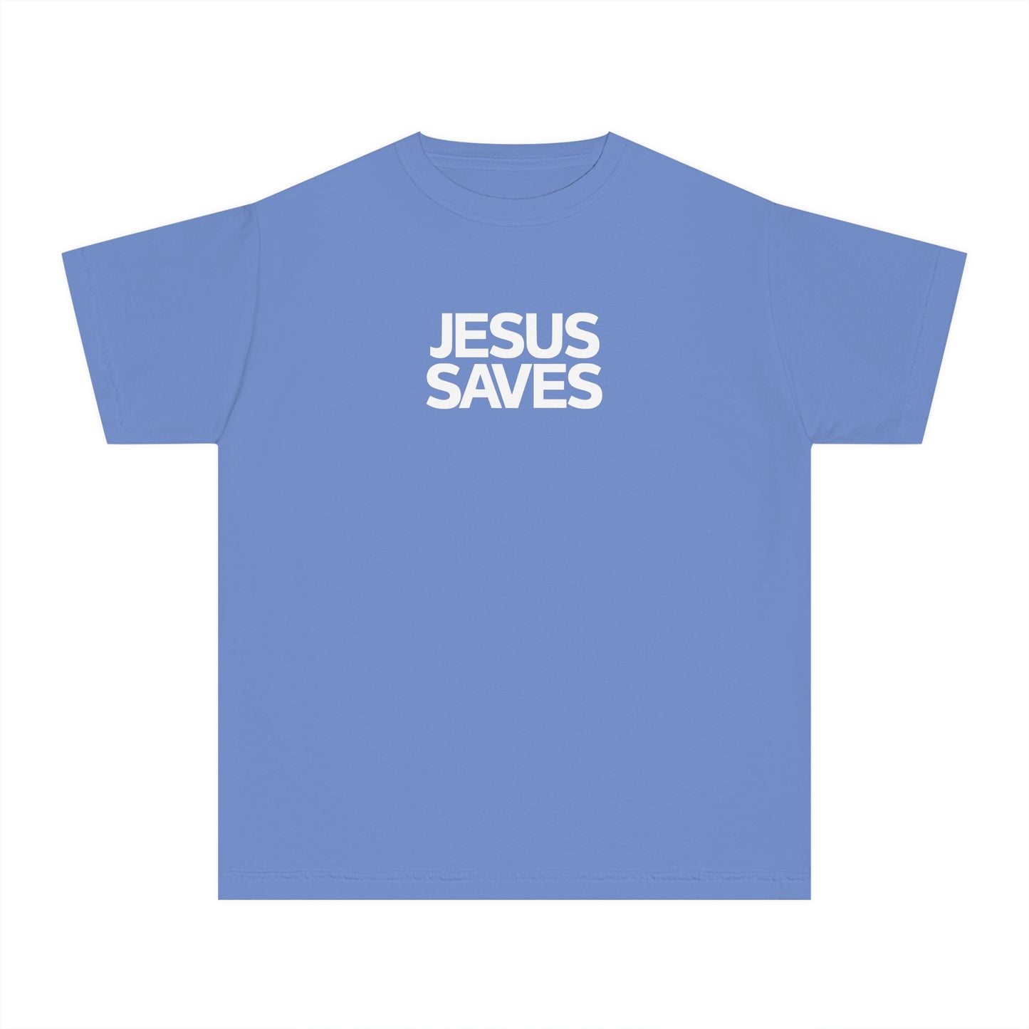 Jesus Saves Comfort Colors Youth Christian Shirt