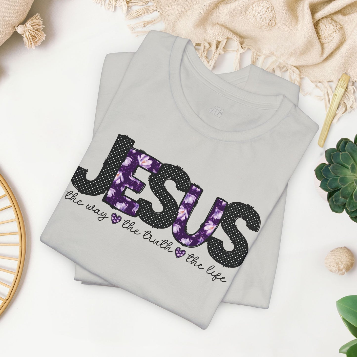 Jesus The Way The Truth The Life Soft Cotton Tee - Christian Shirt