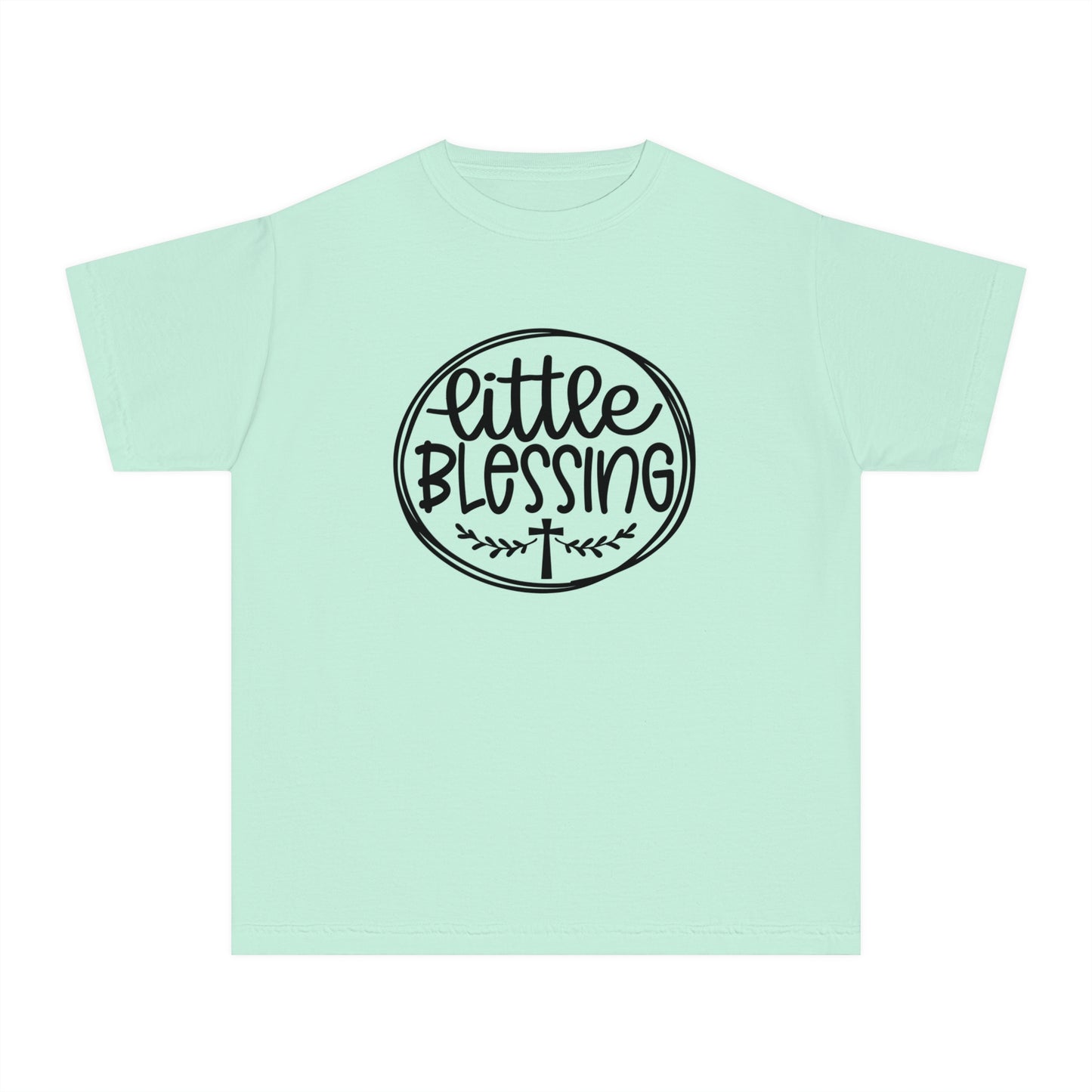 Little Blessing Comfort Colors Youth Christian Tee