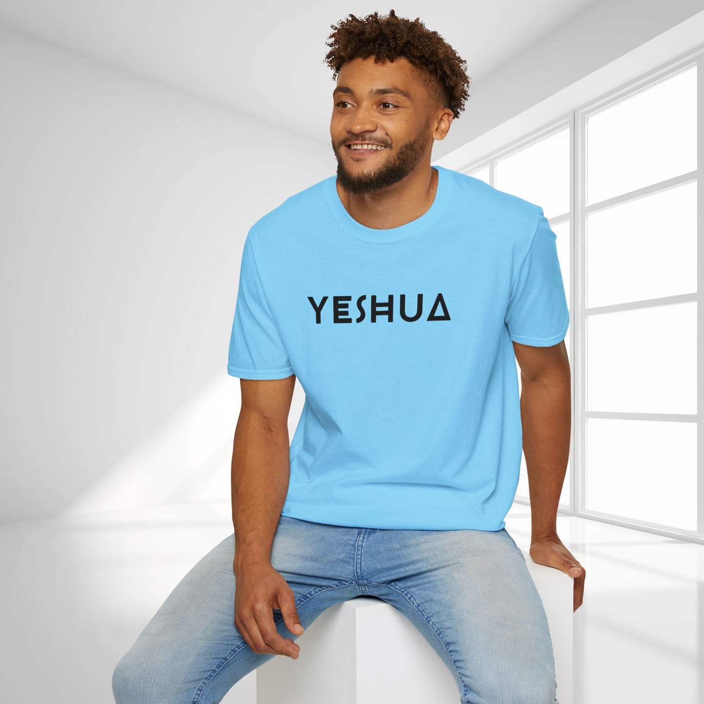 Unisex YESHUA Softstyle T-shirt -  Minimalist Christian Shirt