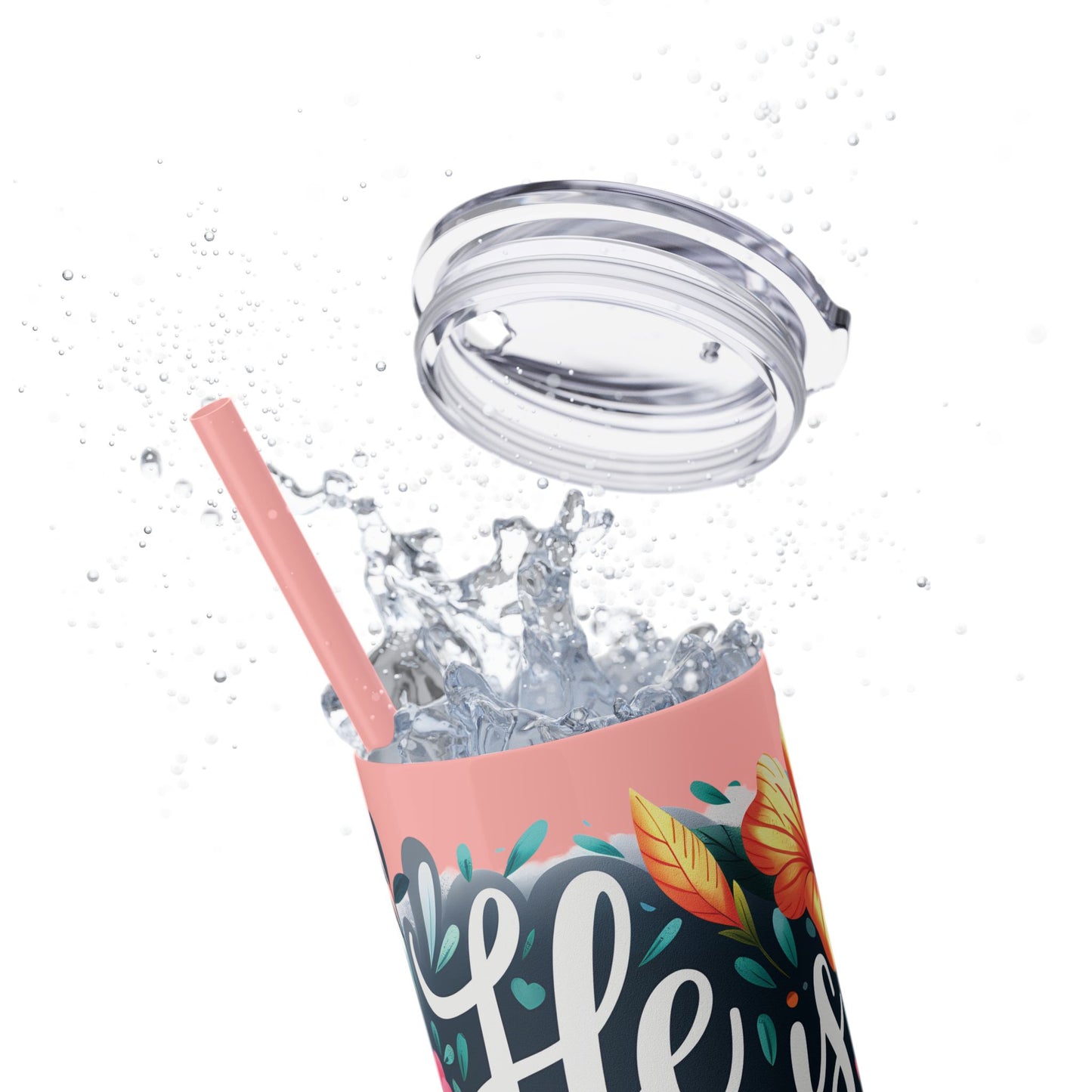 He is Risen Skinny Tumbler with Straw - 20oz