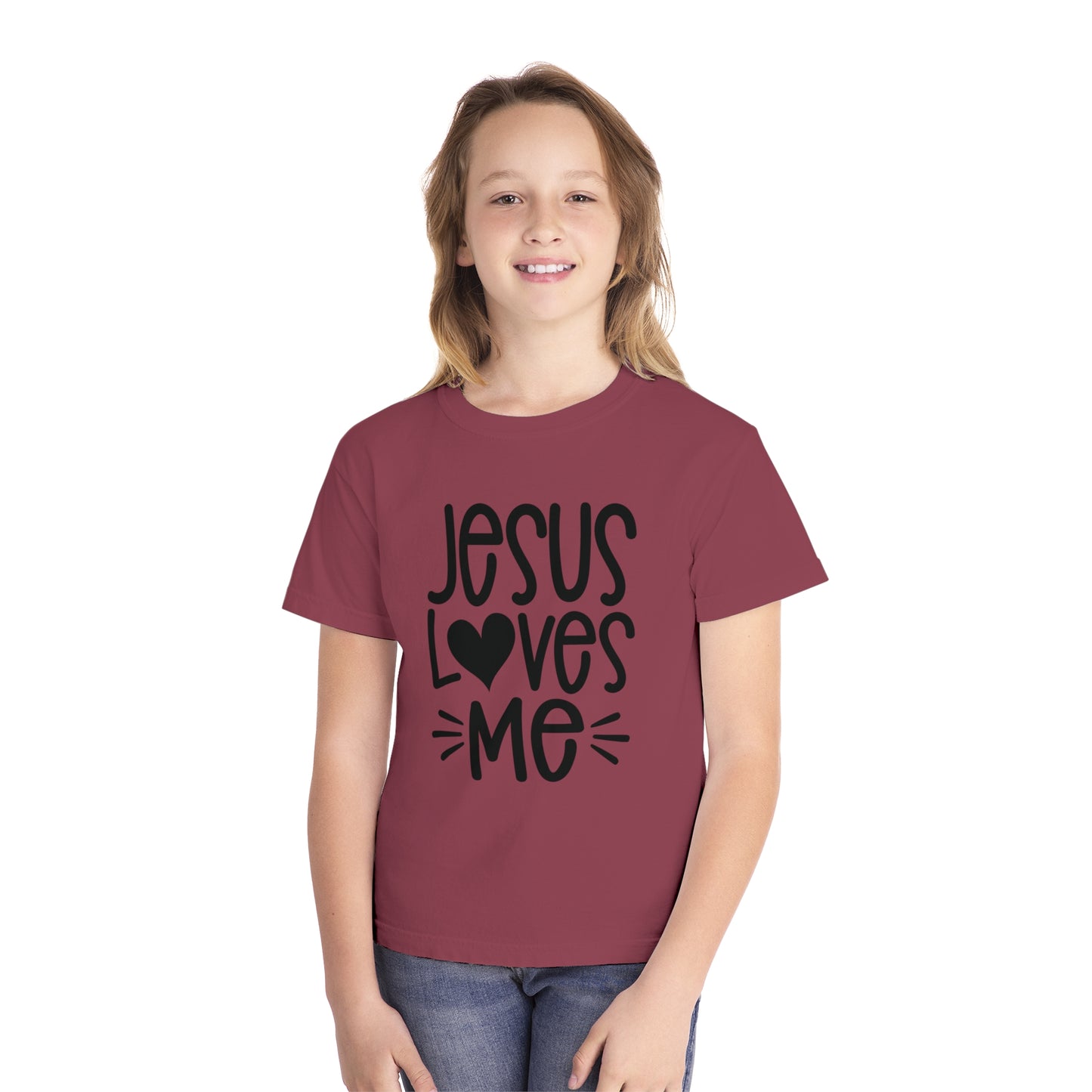 Jesus Loves Me Comfort Colors Youth Christian Tee