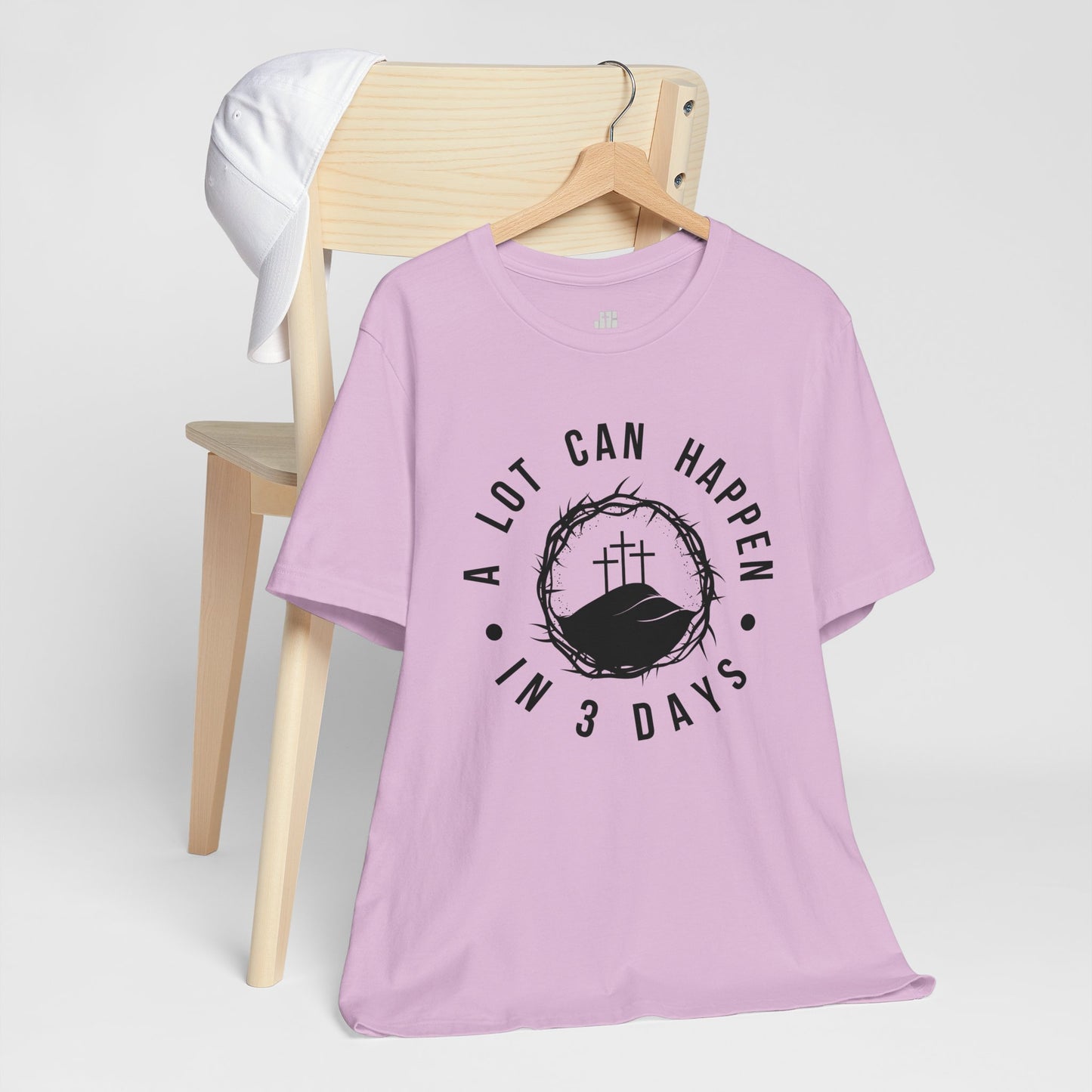 A Lot Can Happen in Three Days Christian Soft Cotton Tee - Easter Shirt