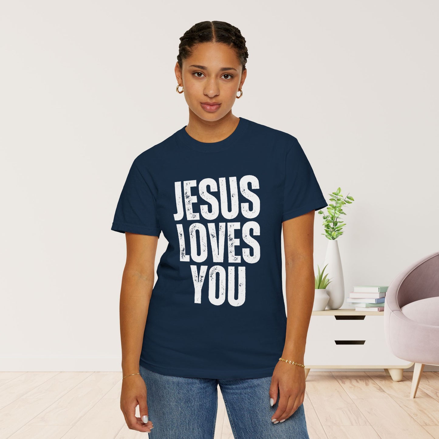 Comfort Colors Jesus Loves You Christian Shirt