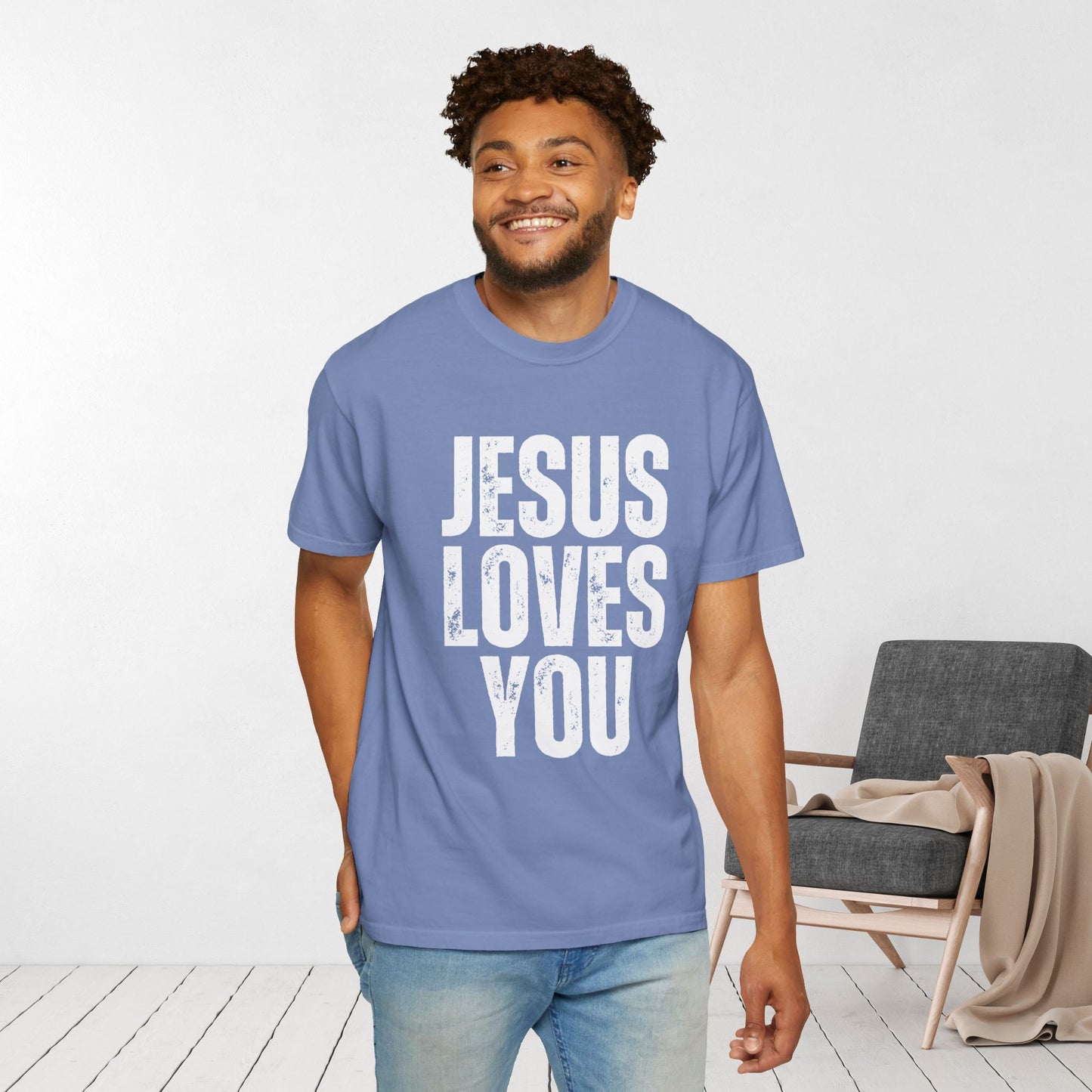 Comfort Colors Jesus Loves You Christian Shirt