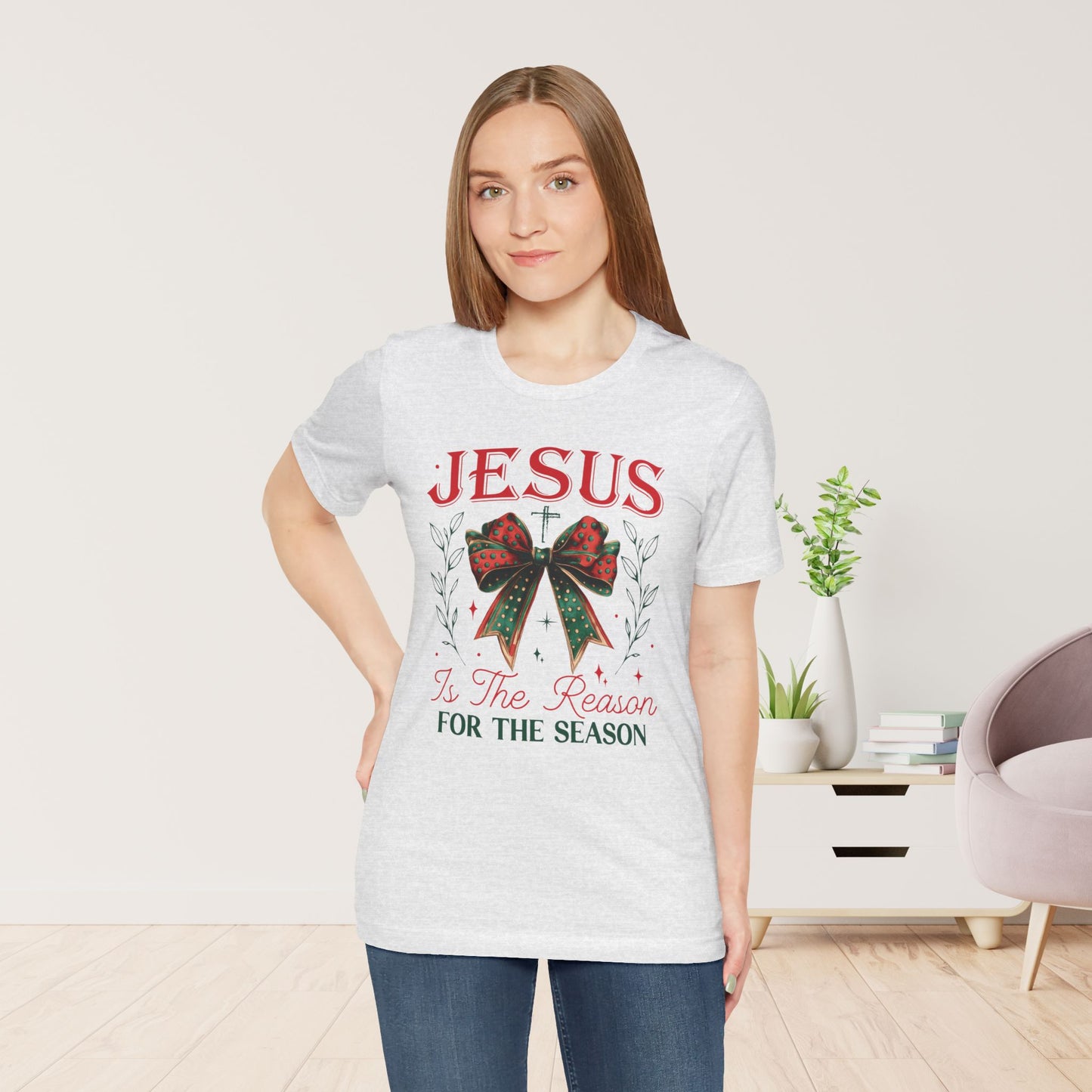 Jesus Is The Reason For The Season Soft Cotton Tee - Christian Christmas Shirt