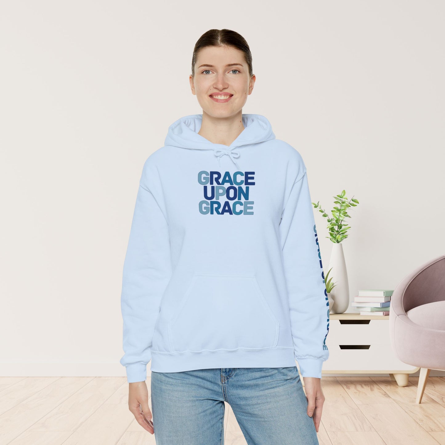 Grace Upon Grace Hoodie - John 1:16 Bible Verse Christian Hoodie