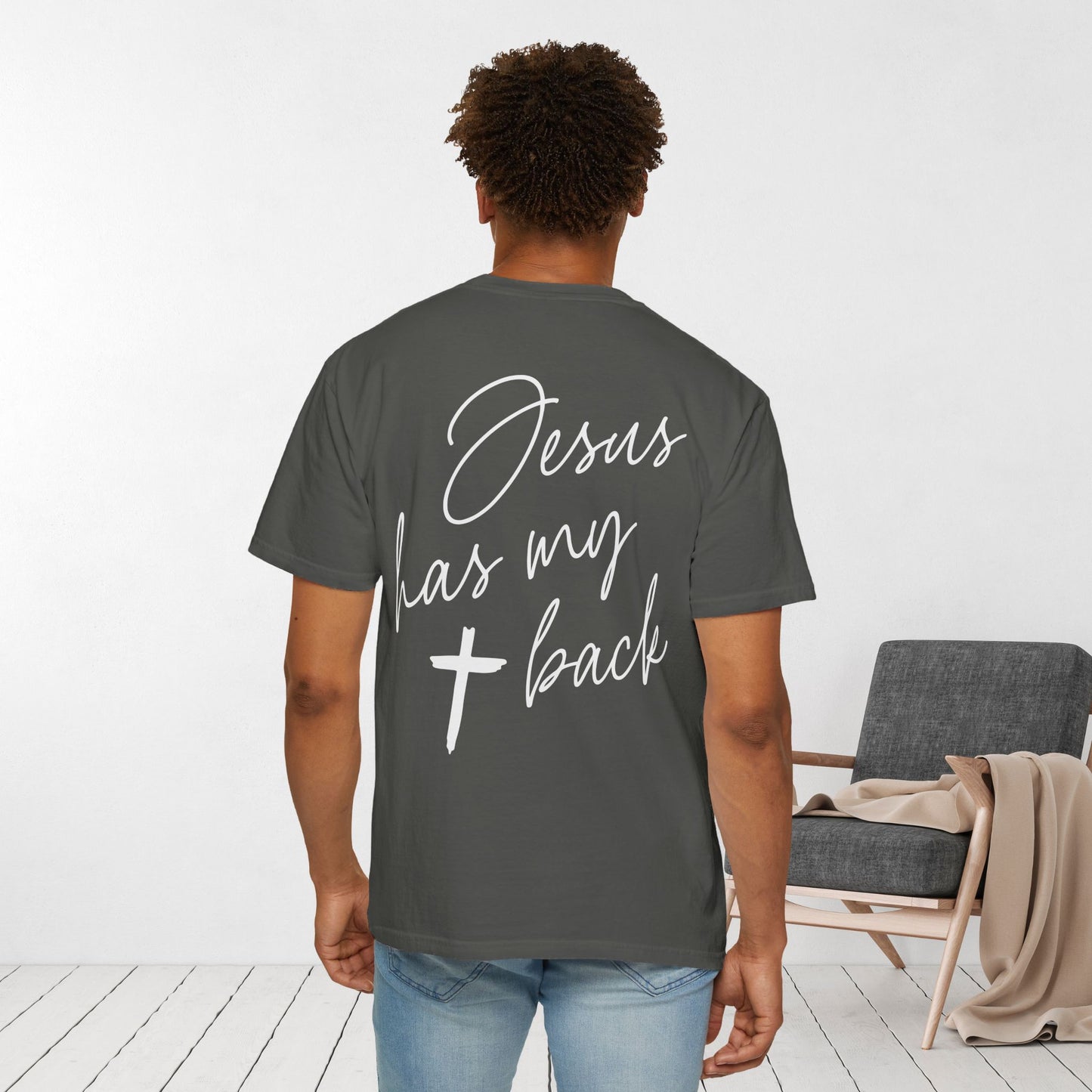 Comfort Colors Jesus Has My Back Christian Shirt