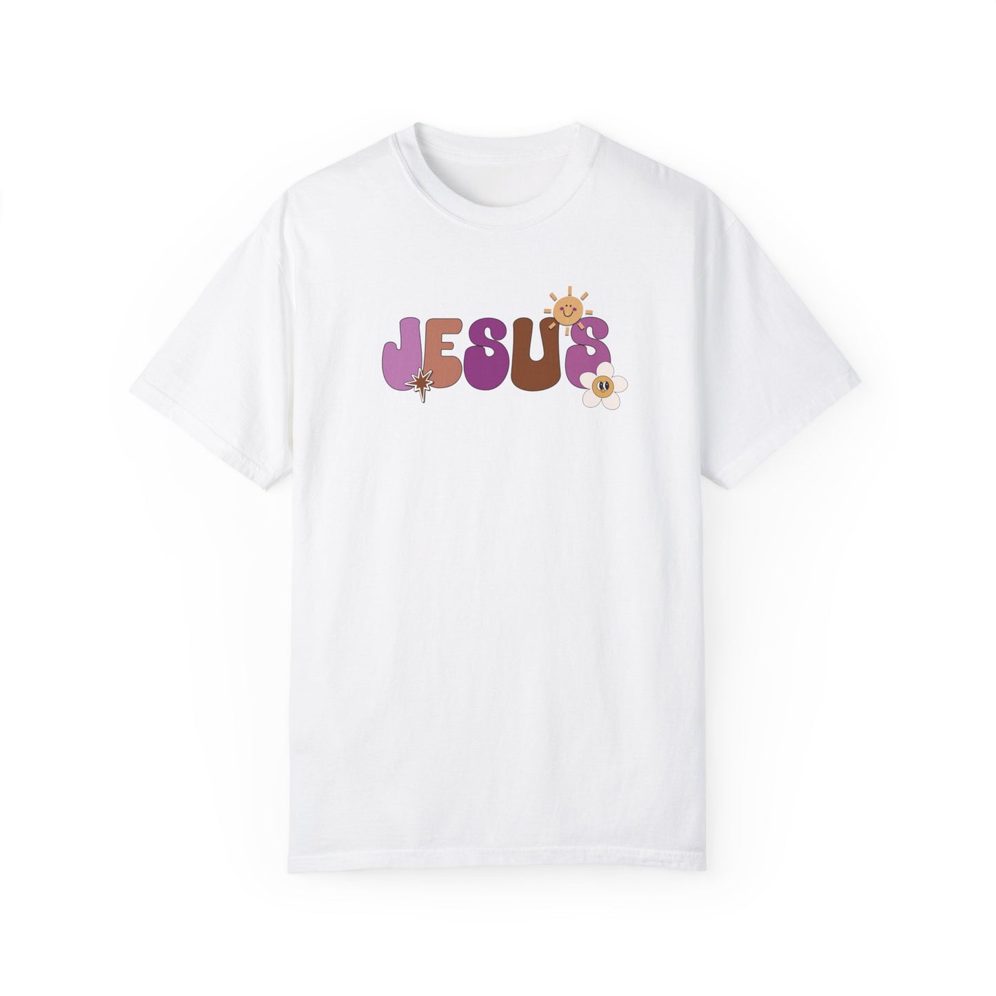 Comfort Colors Purple Jesus is the Way John 14:6 Bible Verse Christian Shirt