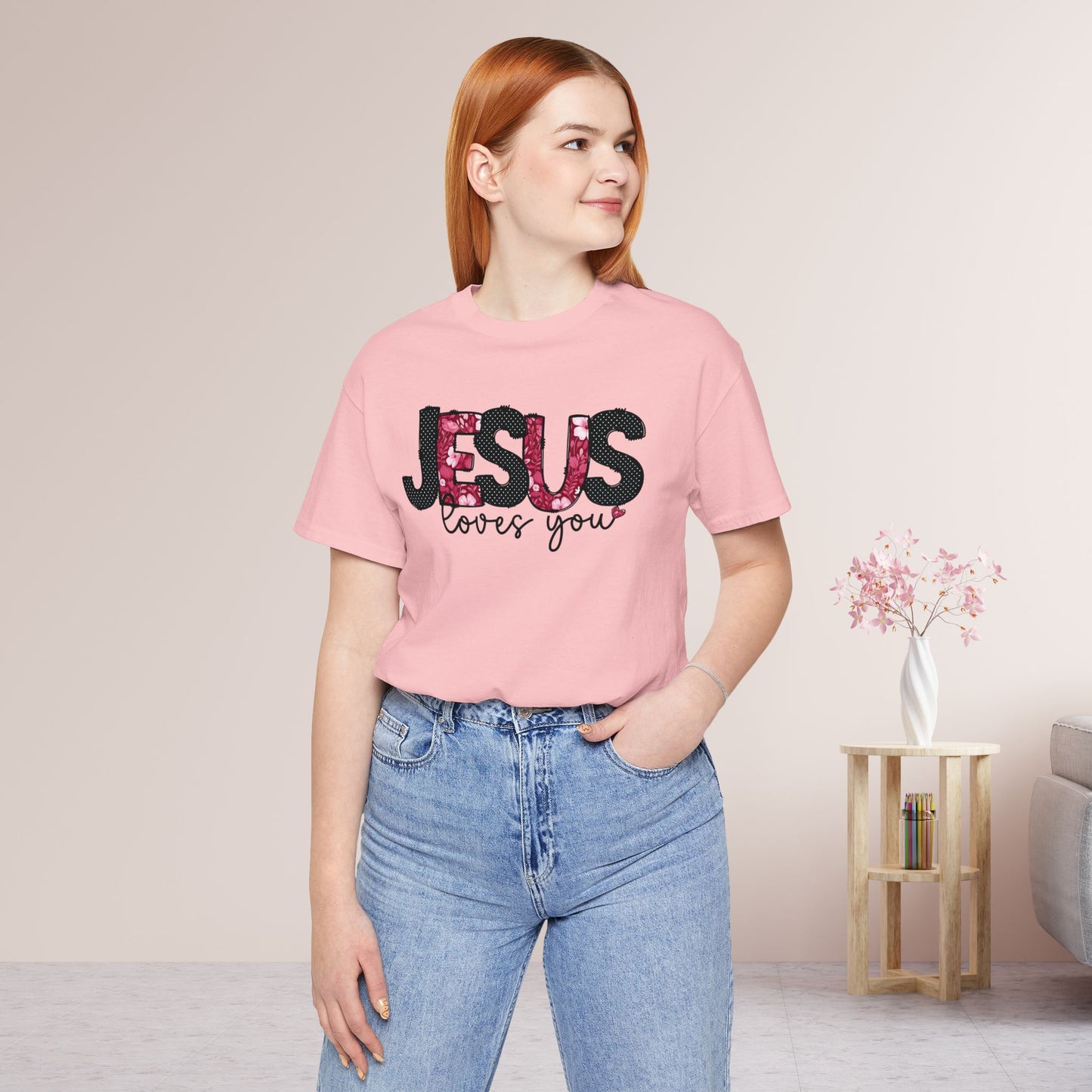 Jesus Loves You Soft Cotton Tee - Christian Shirt