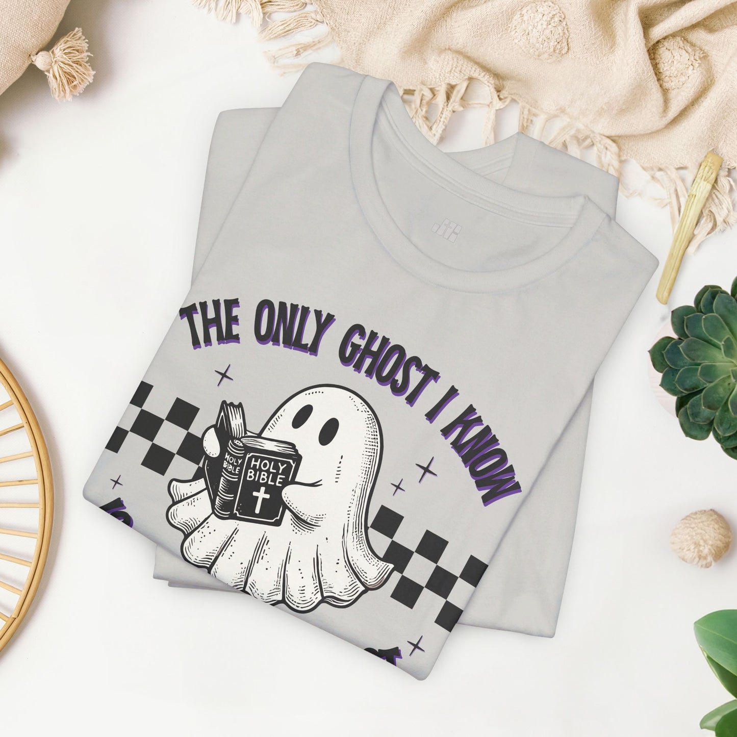 The Only Ghost I Know Is The Holy Ghost Soft Cotton Tee - Christian Shirt