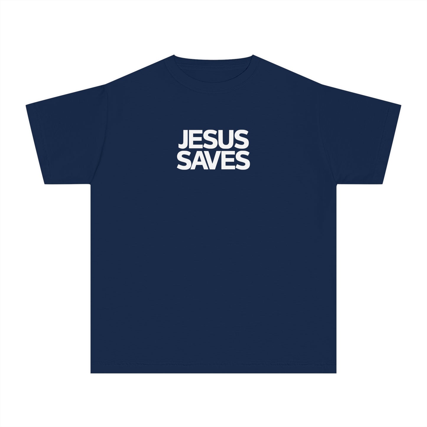 Jesus Saves Comfort Colors Youth Christian Shirt