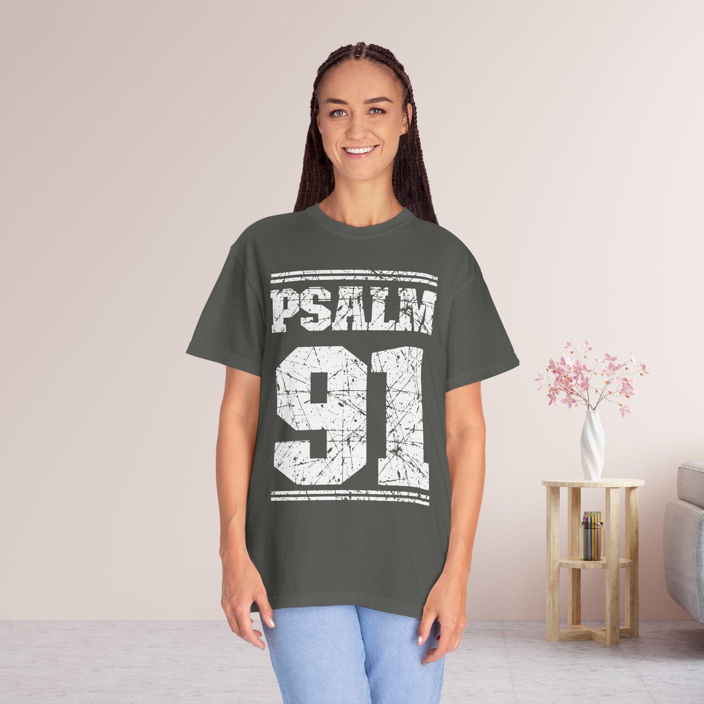 Psalm 91 Comfort Colors Christian Shirt - Bible Verse Shirt