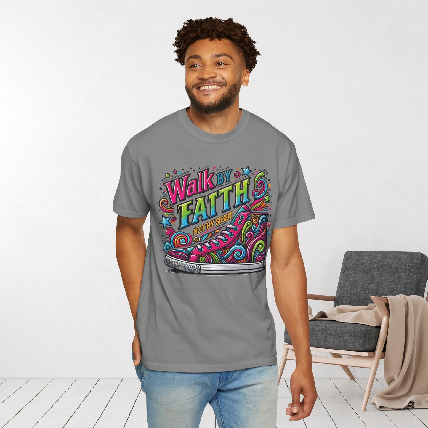 Walk By Faith Not By Sight Comfort Colors Shirt