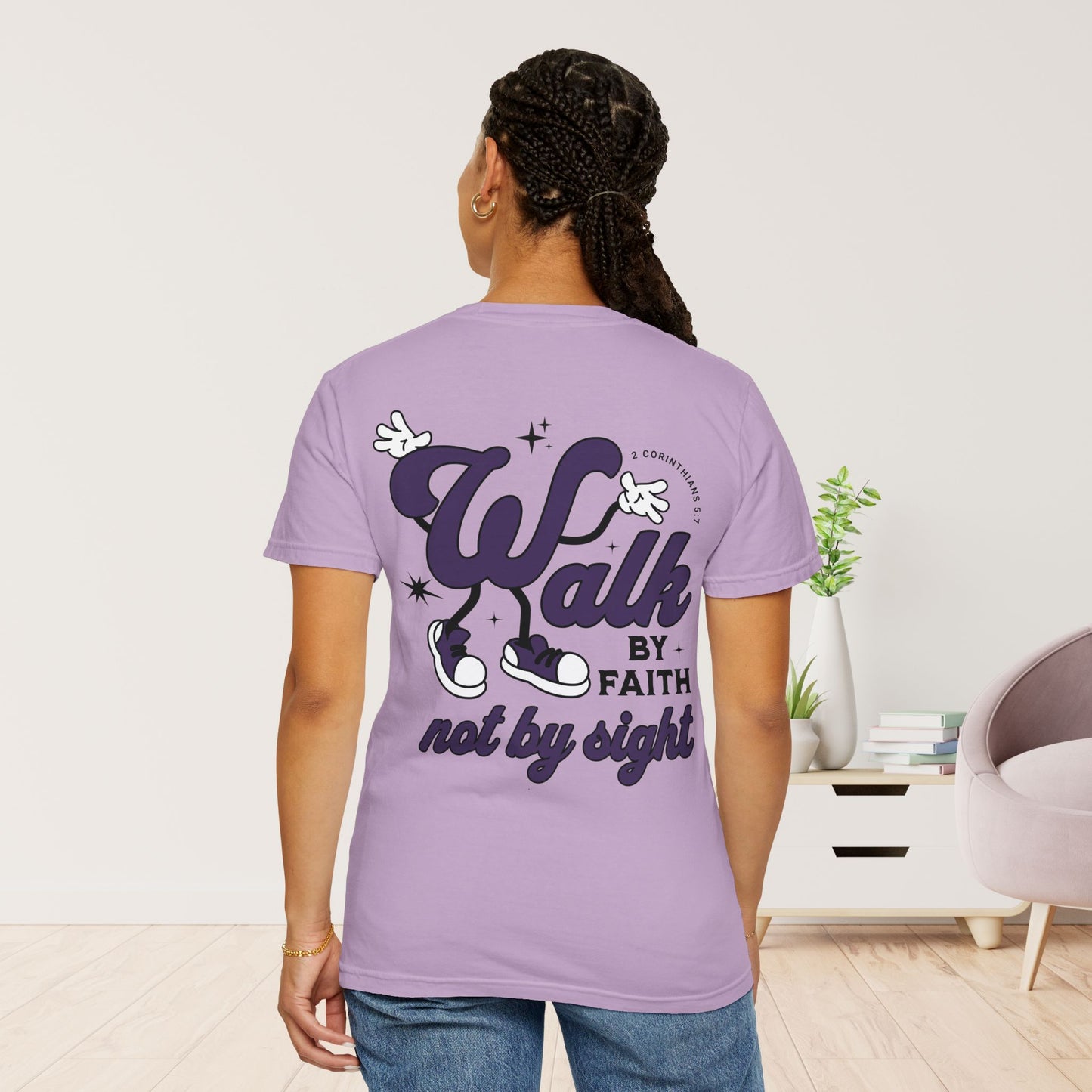 Walk By Faith Not By Sight Comfort Colors Tee