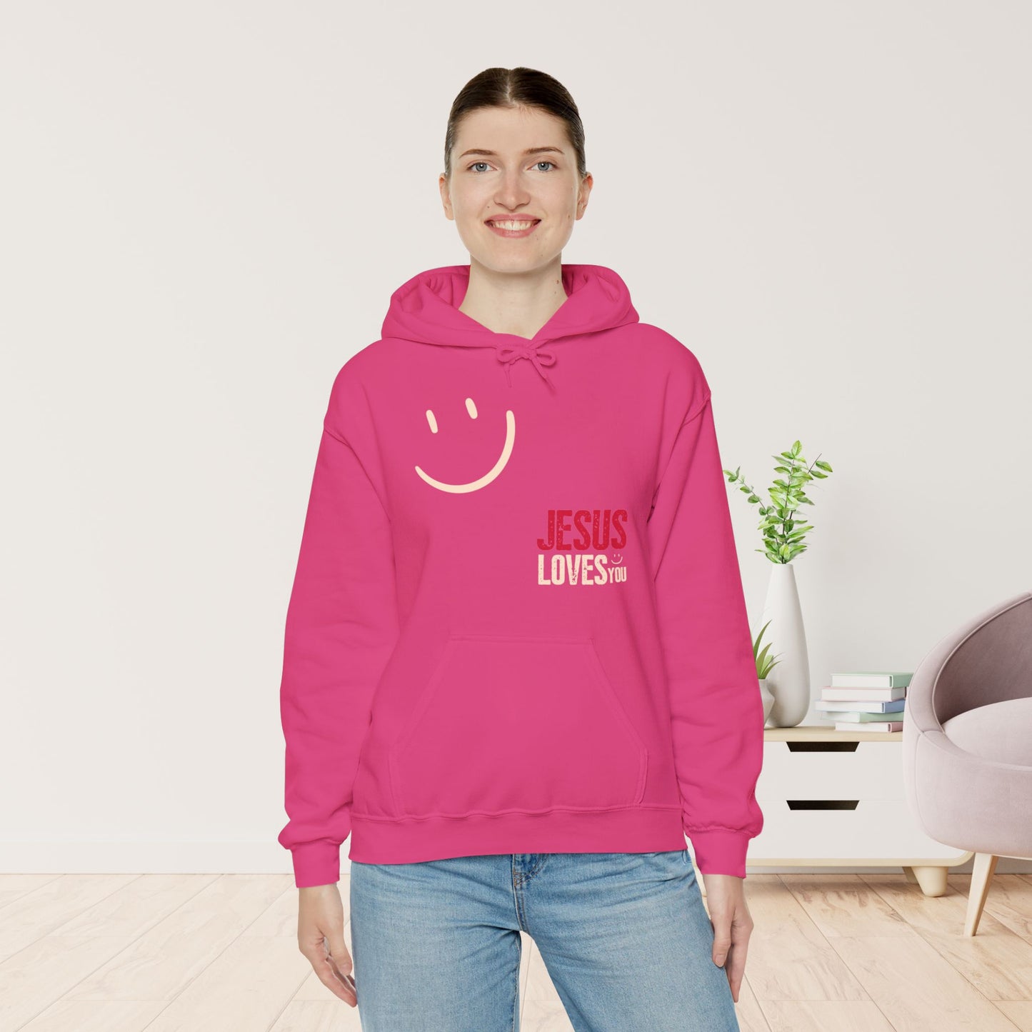 Trendy Jesus Loves You Unisex Hoodie