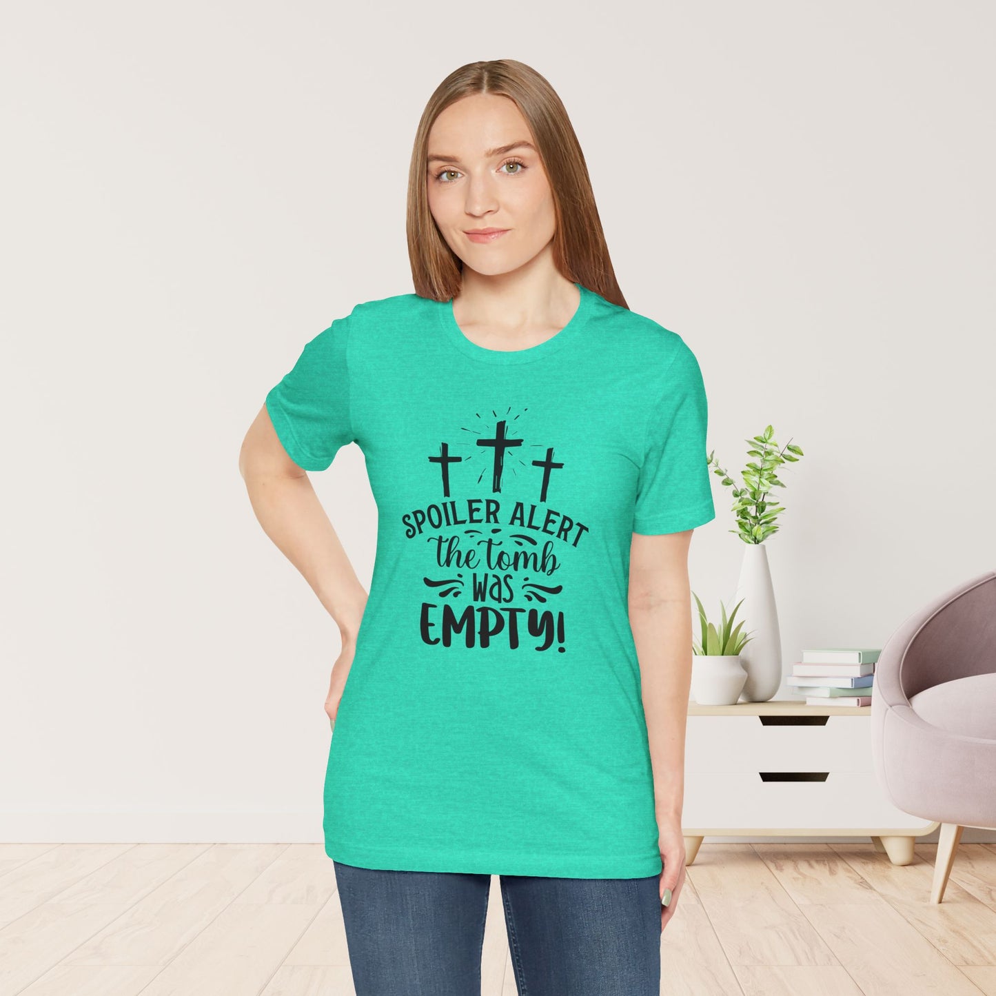 Spoiler Alert The Tomb Was Empty Christian Soft Cotton Tee - Easter Shirt