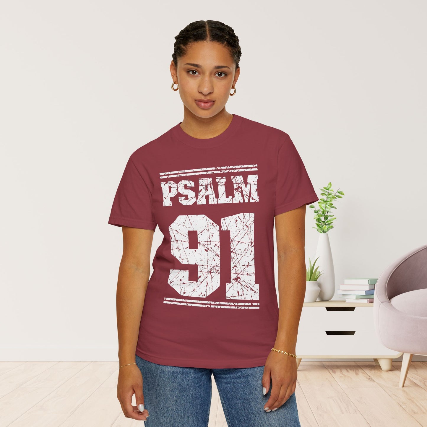 Psalm 91 Comfort Colors Christian Shirt - Bible Verse Shirt