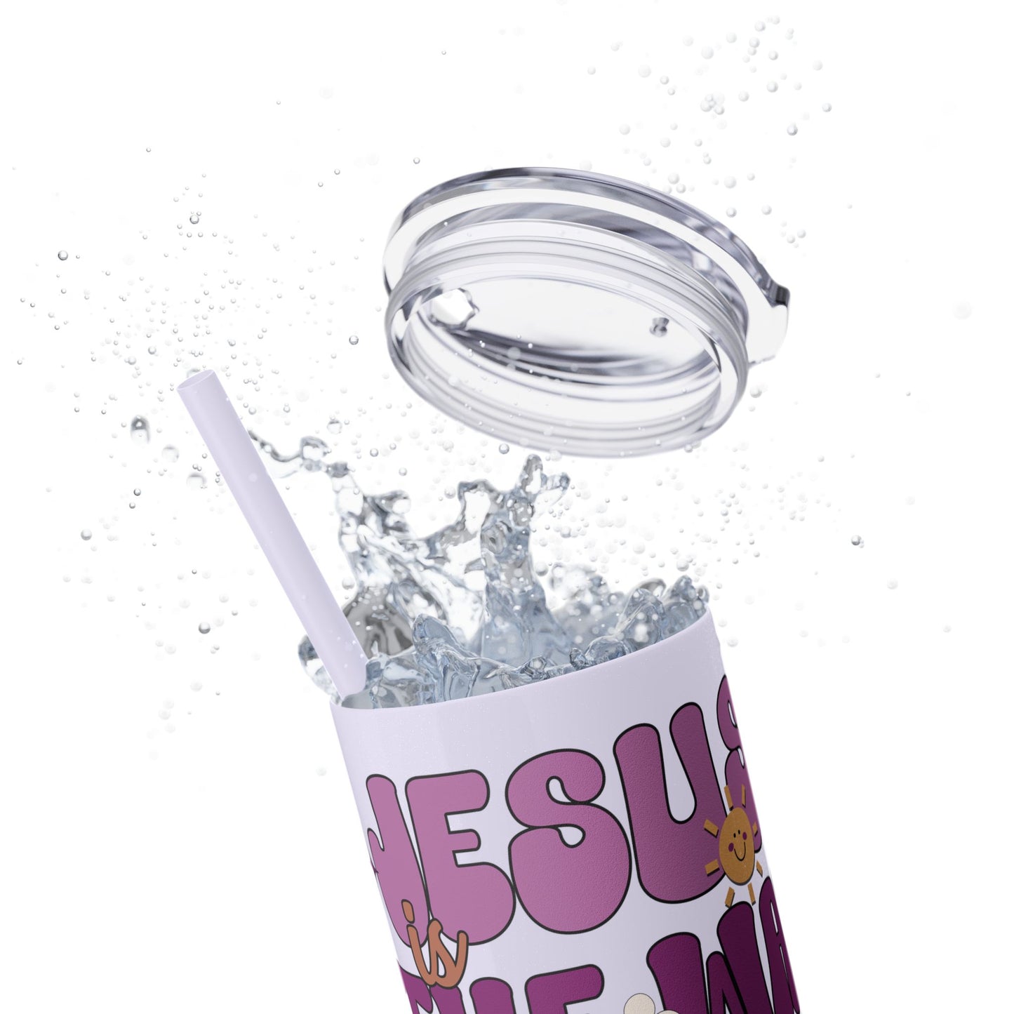 Jesus is The Way The Truth and The Life Skinny Tumbler with Straw - 20oz