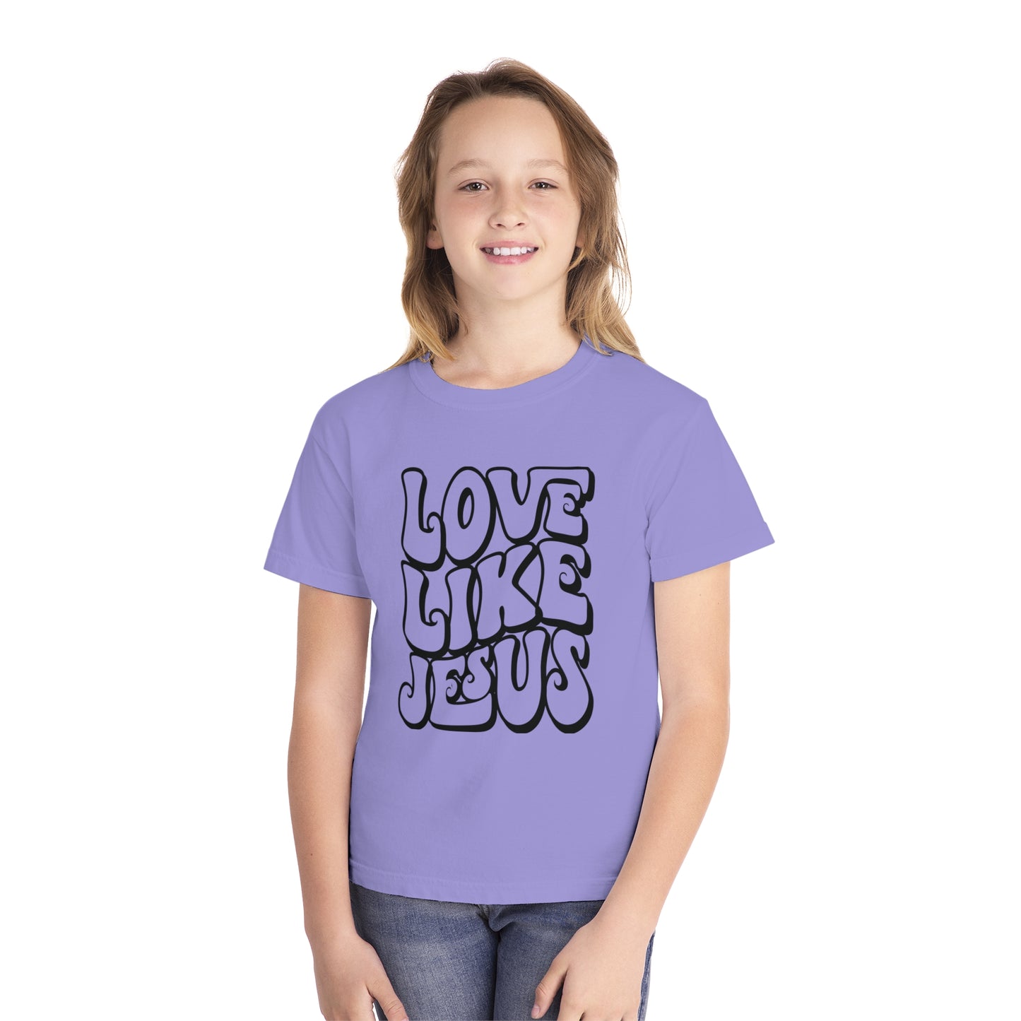 Love Like Jesus Comfort Colors Youth Christian Tee