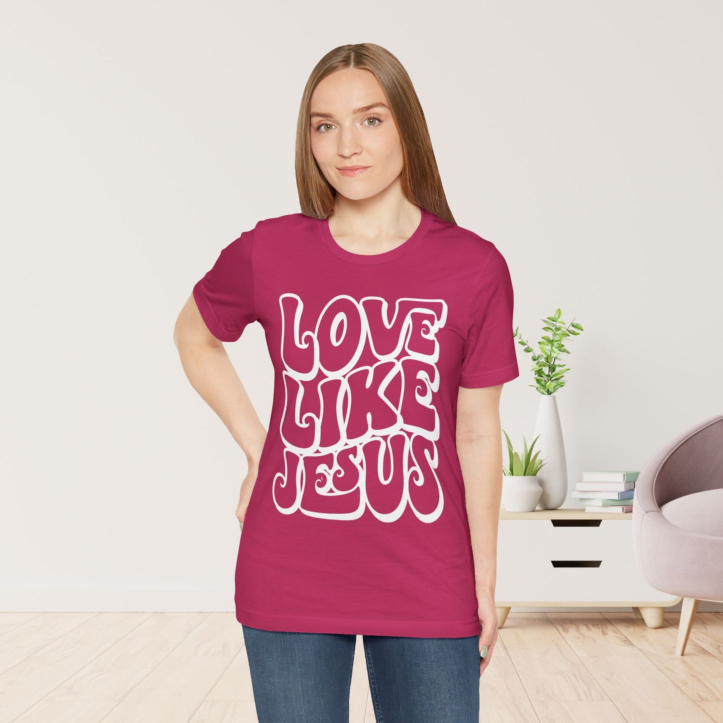 Love Like Jesus Soft Cotton Tee - Christian Shirt