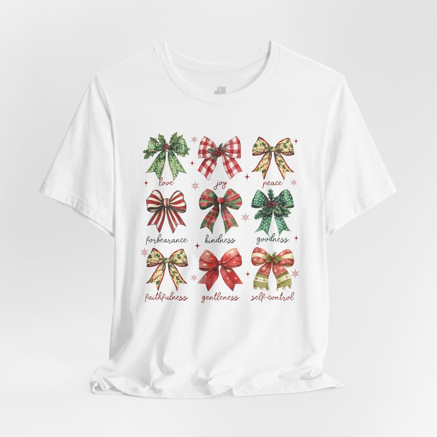 Christmas Fruit of the Spirit Soft Cotton Tee - Holiday Christian Shirt