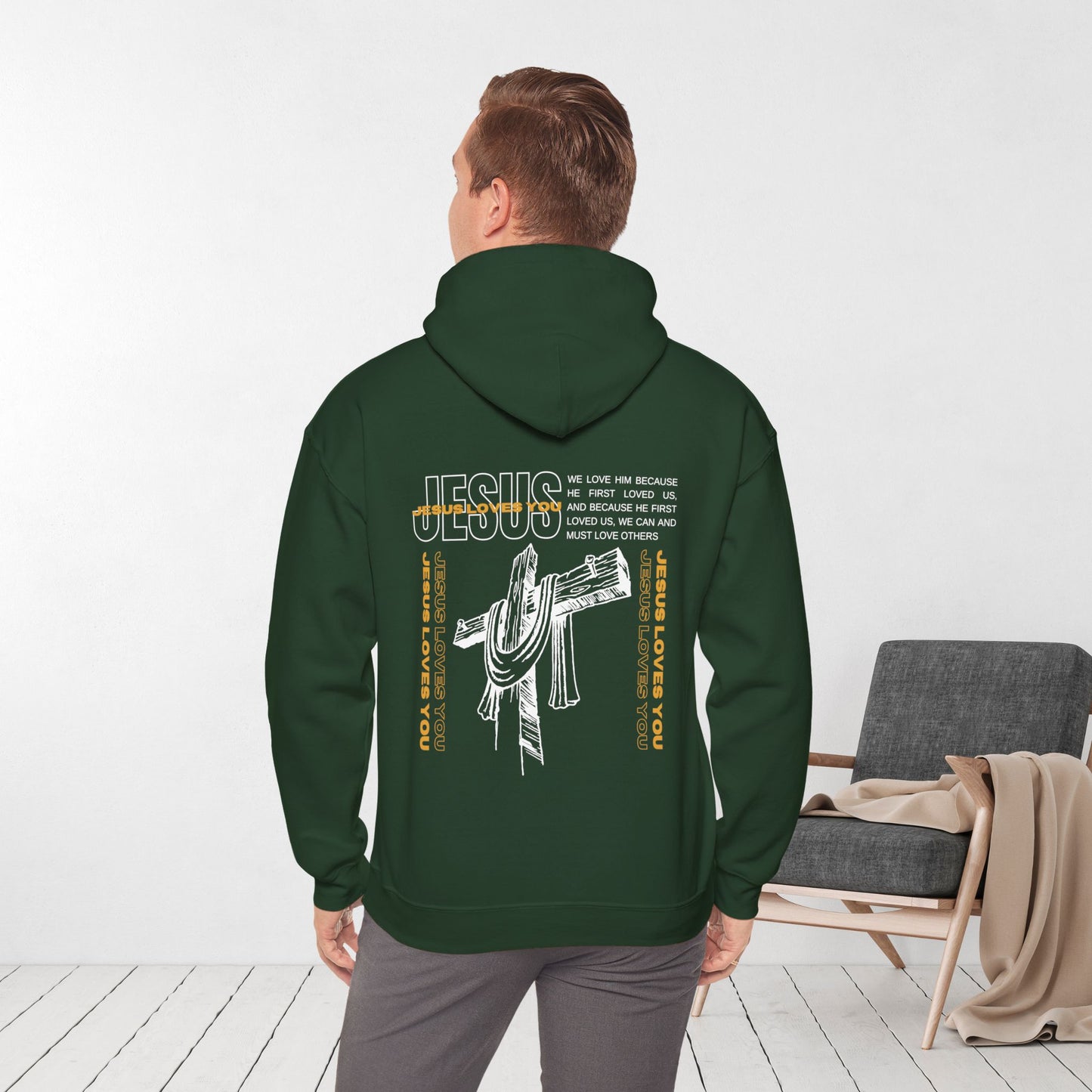 Men's Jesus Loves You Hoodie