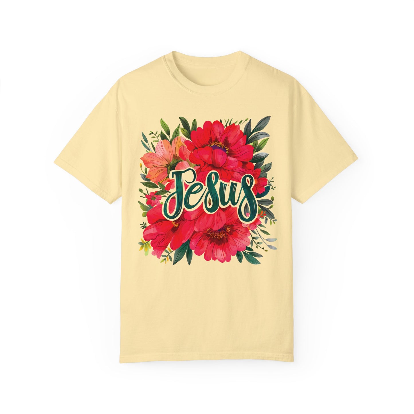 Women's Comfort Colors Floral Jesus Tee