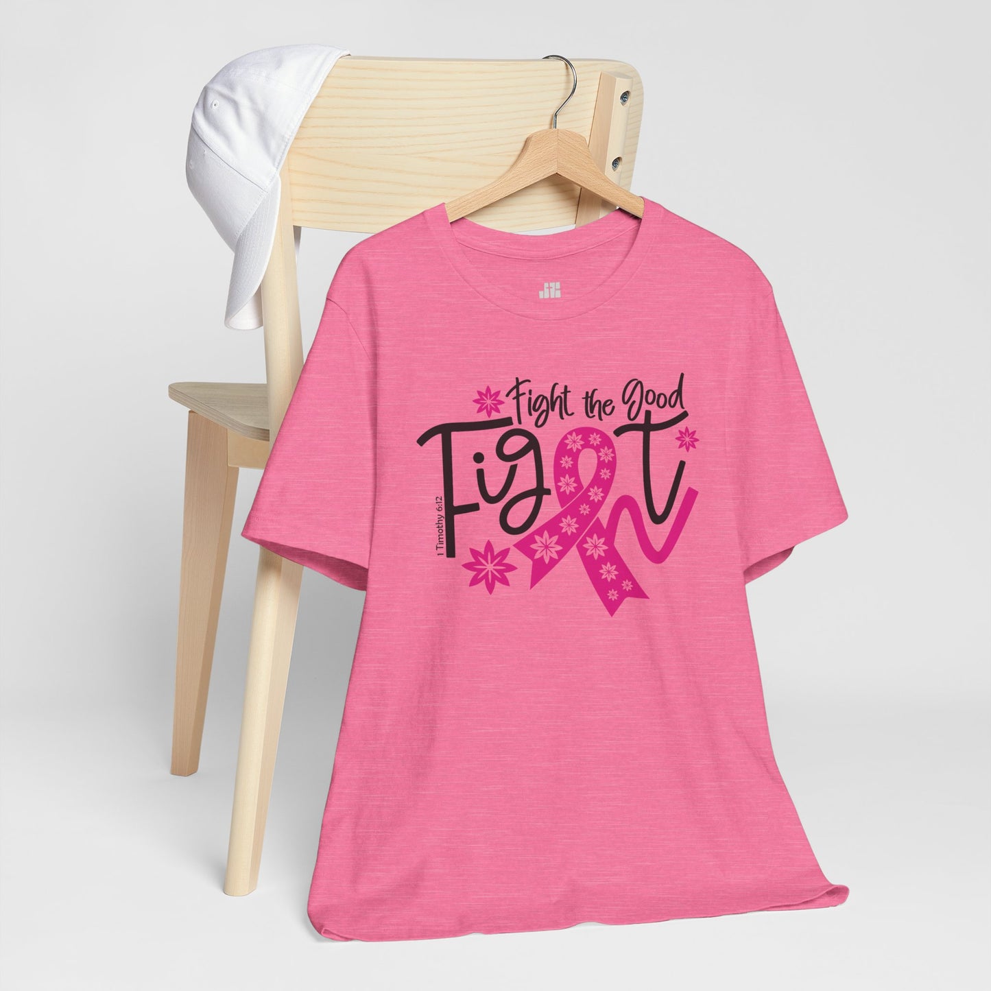 Fight The Good Fight Soft Cotton Tee - Christian Cancer Awareness Shirt