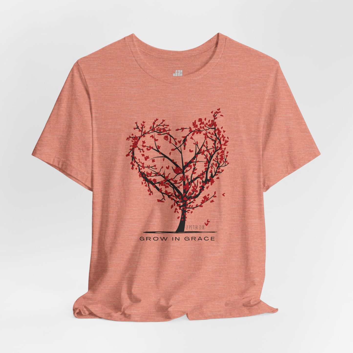 Grow in Grace Bible Verse Soft Cotton Tee