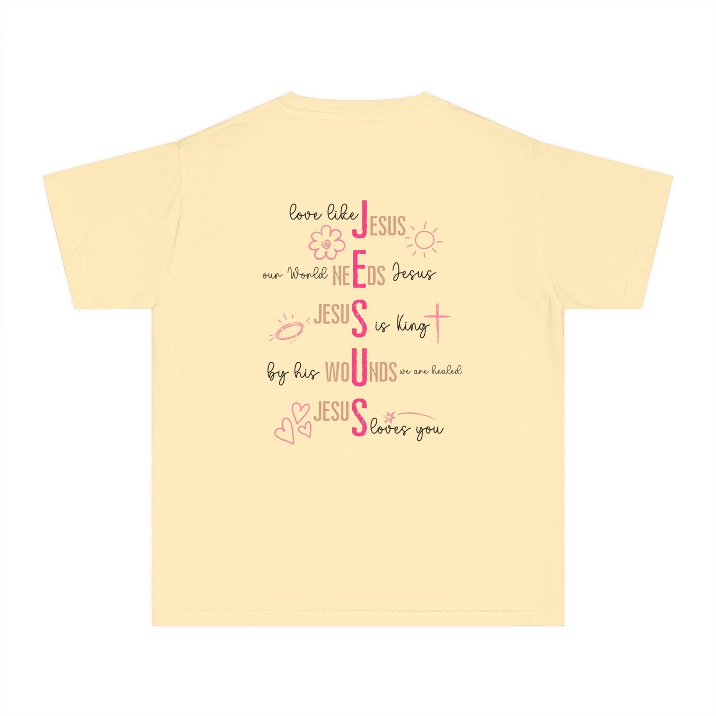 Jesus Comfort Colors Youth Christian Tee