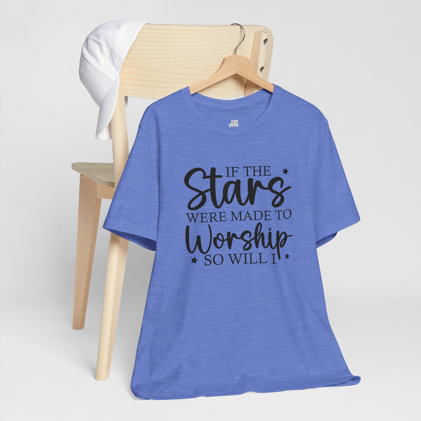 If The Stars Were Made To Worship So Will I Soft Cotton Tee - Christian Tee