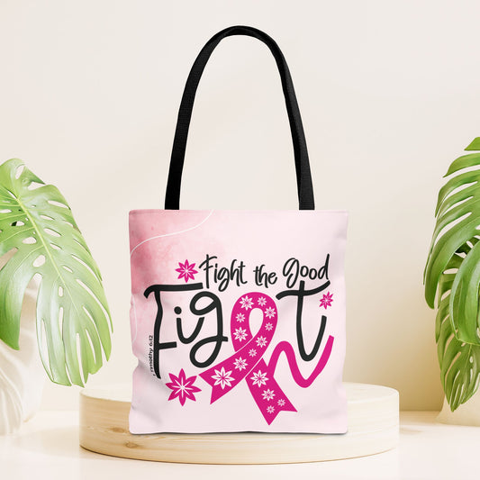 Fight The Good Fight Tote Bag - Christian Tote Bag - 16"