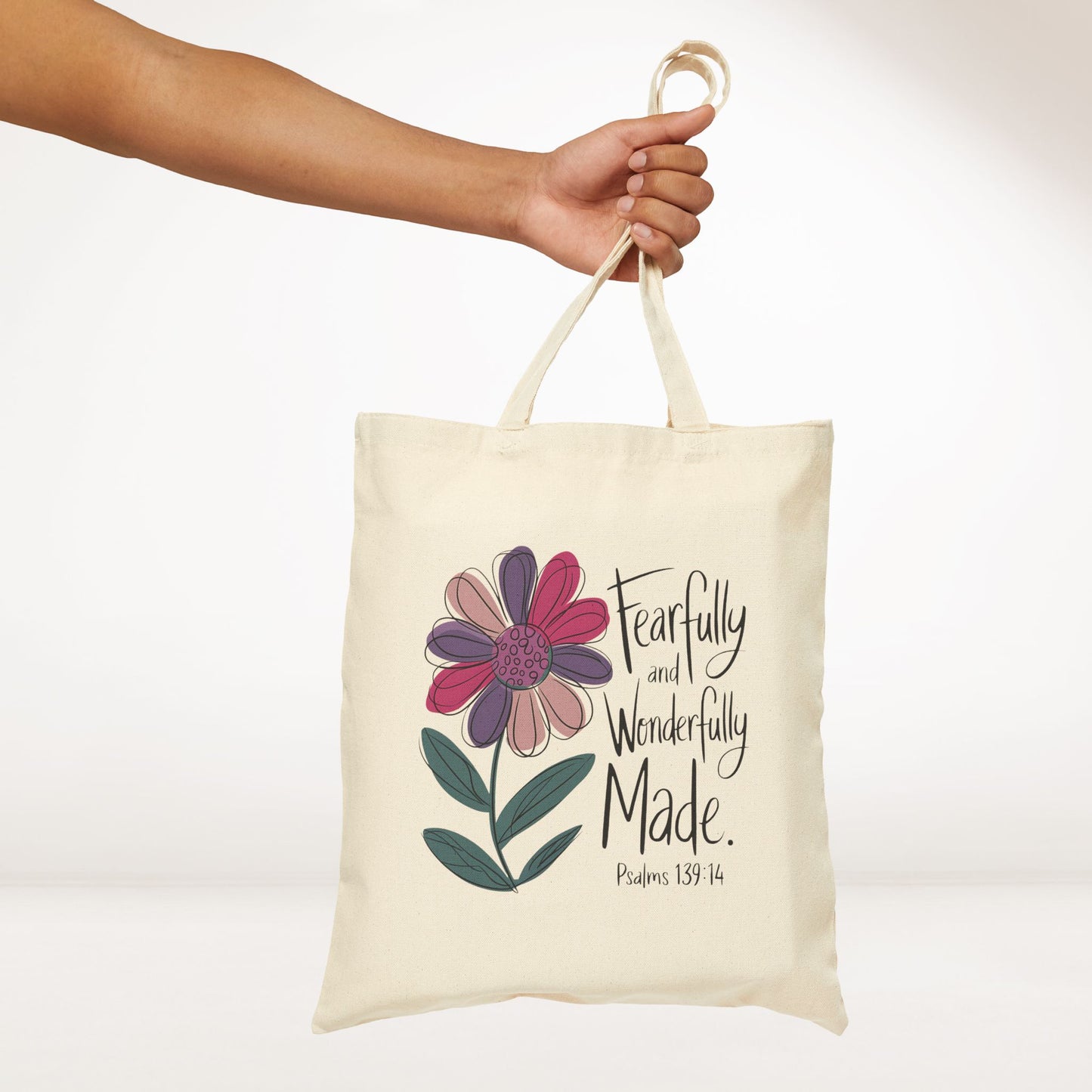 Fearfully and Wonderfully Made Canvas Tote Bag