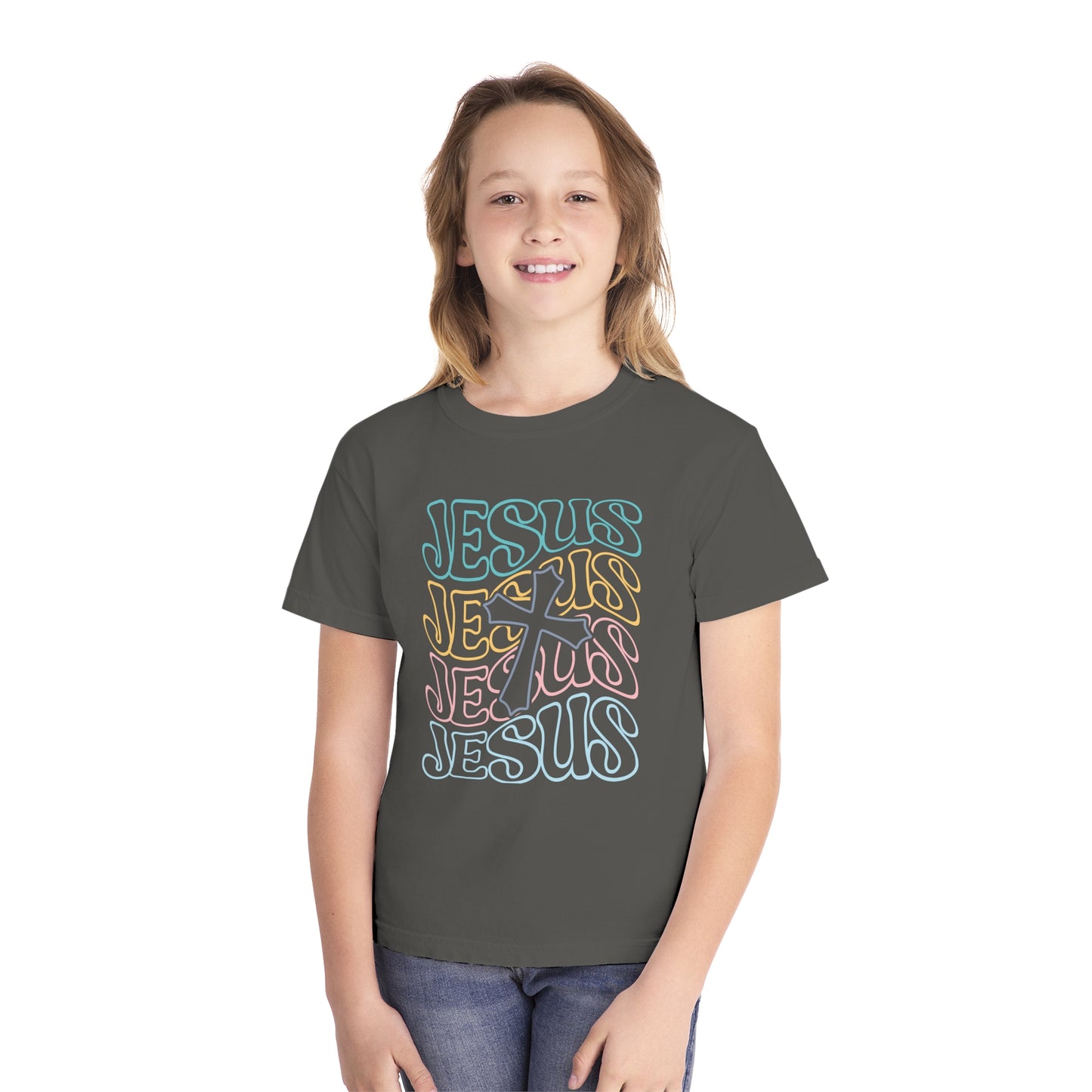 Jesus Comfort Colors Youth Christian Tee