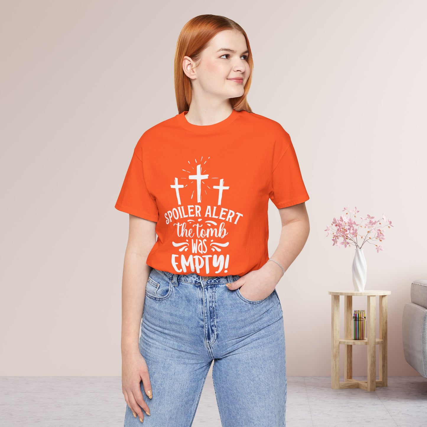 Spoiler Alert The Tomb Was Empty Christian Soft Cotton Tee - Easter Shirt