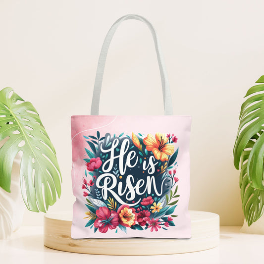 He is Risen Tote Bag - Christian Tote Bag - 16"