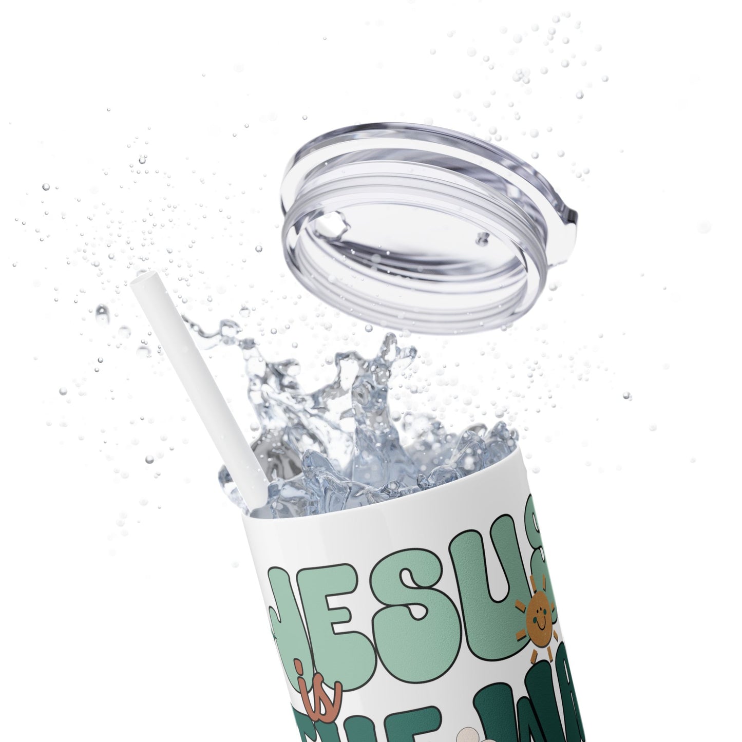 Jesus is The Way The Truth and The Life Skinny Tumbler with Straw - 20oz