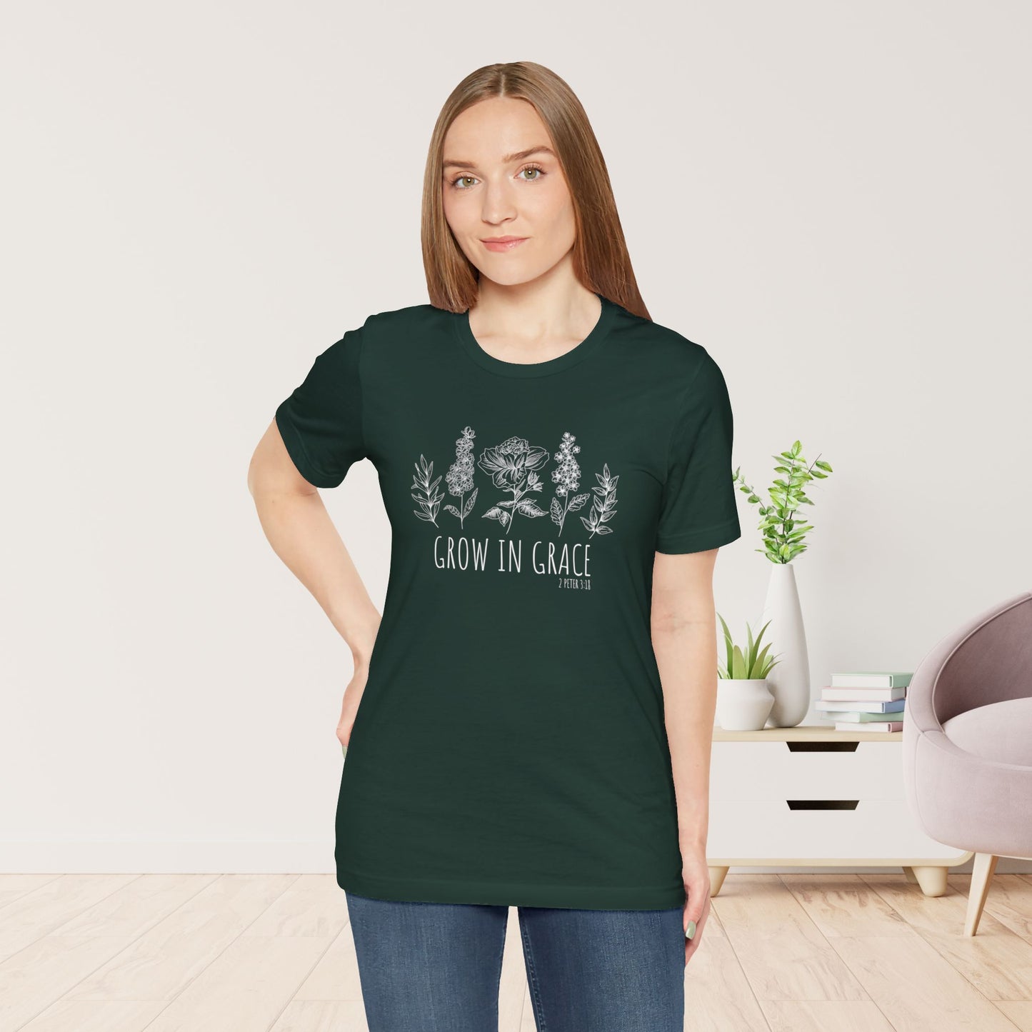 Green Grow in Grace Soft Cotton Tee