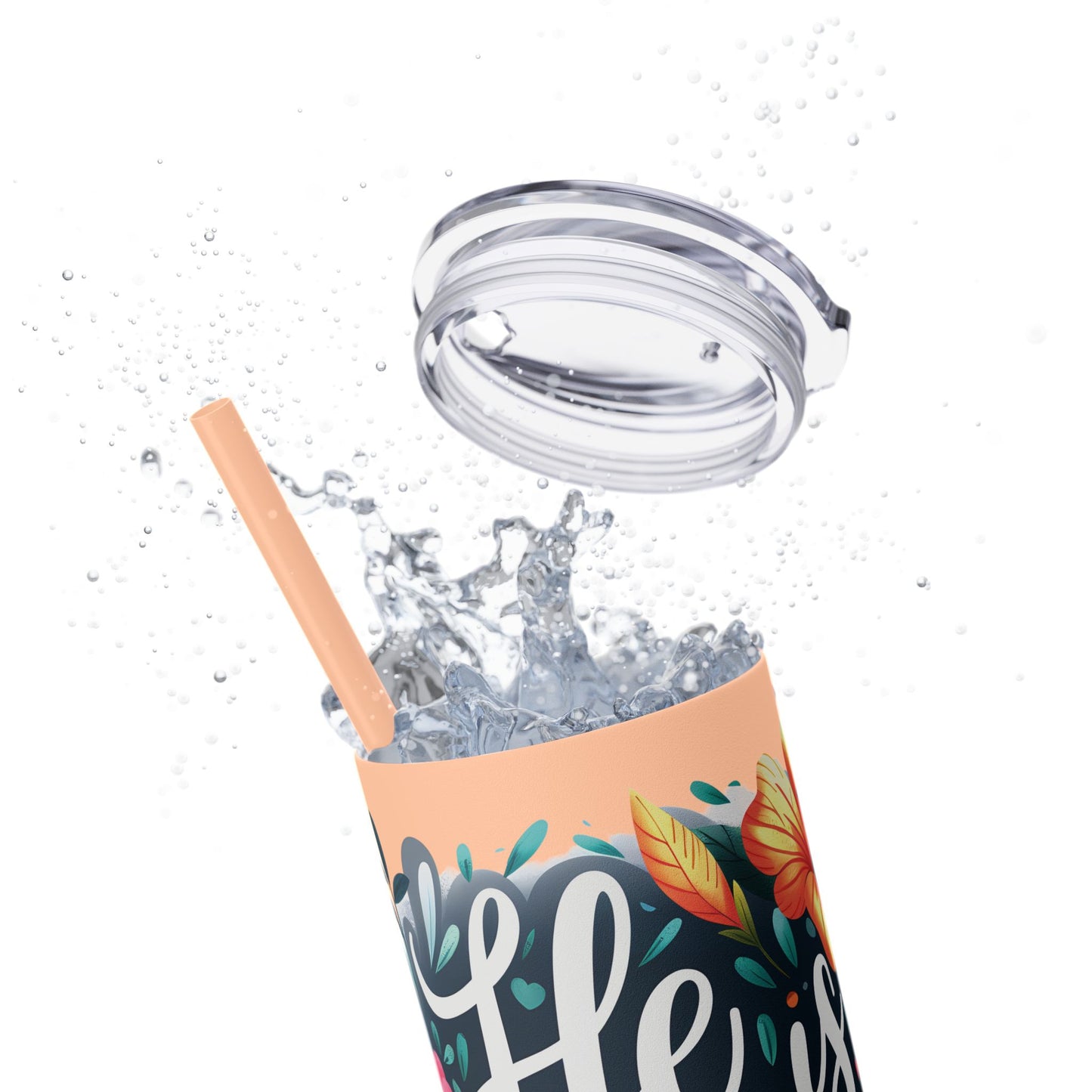 He is Risen Skinny Tumbler with Straw - 20oz