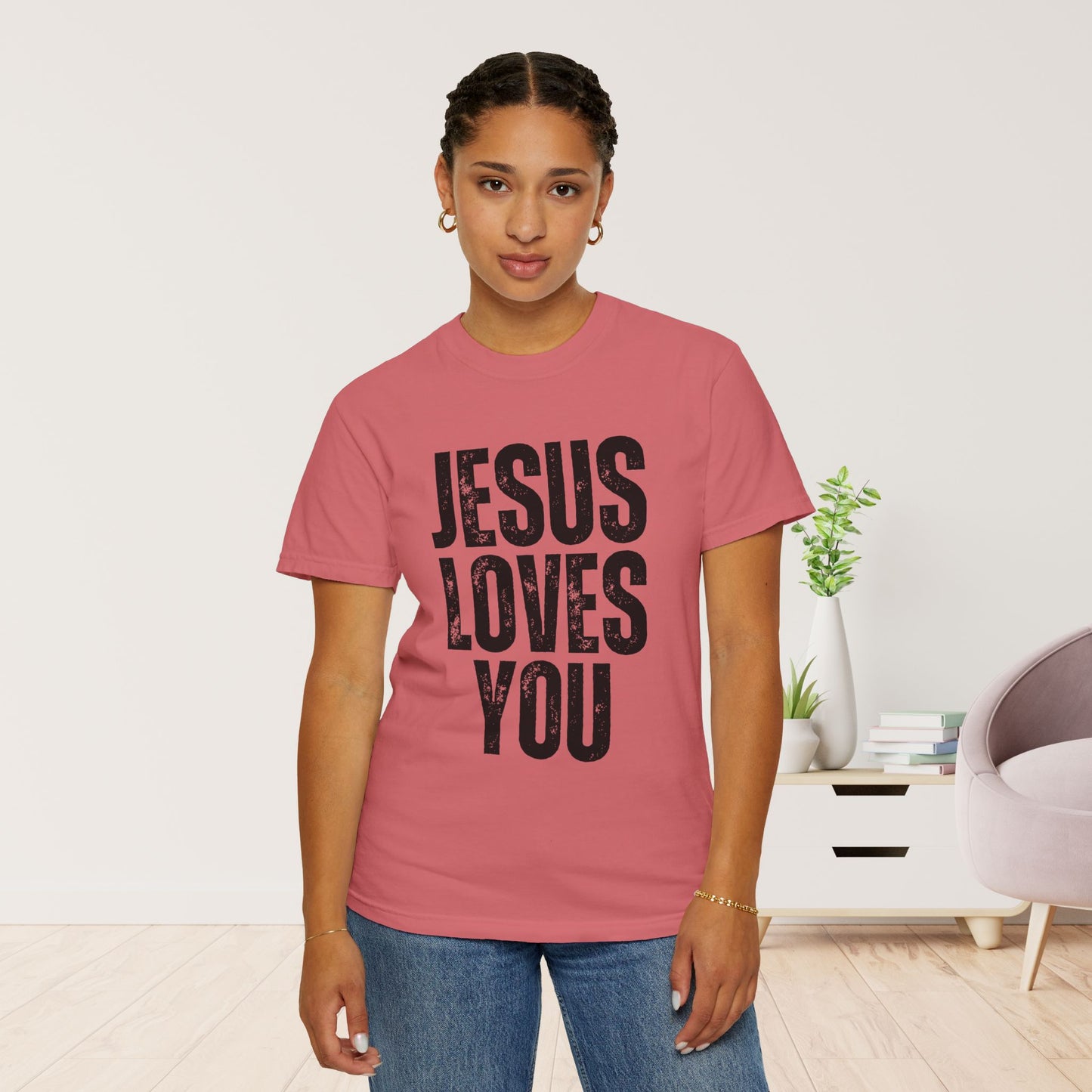 Comfort Colors Unisex Jesus Loves You Shirt