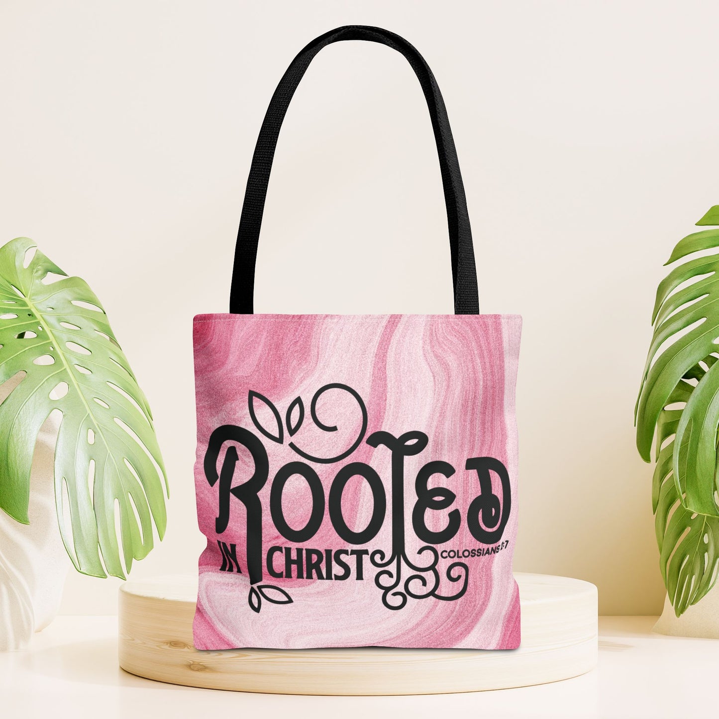 Rooted in Christ Tote Bag - Christian Tote Bag