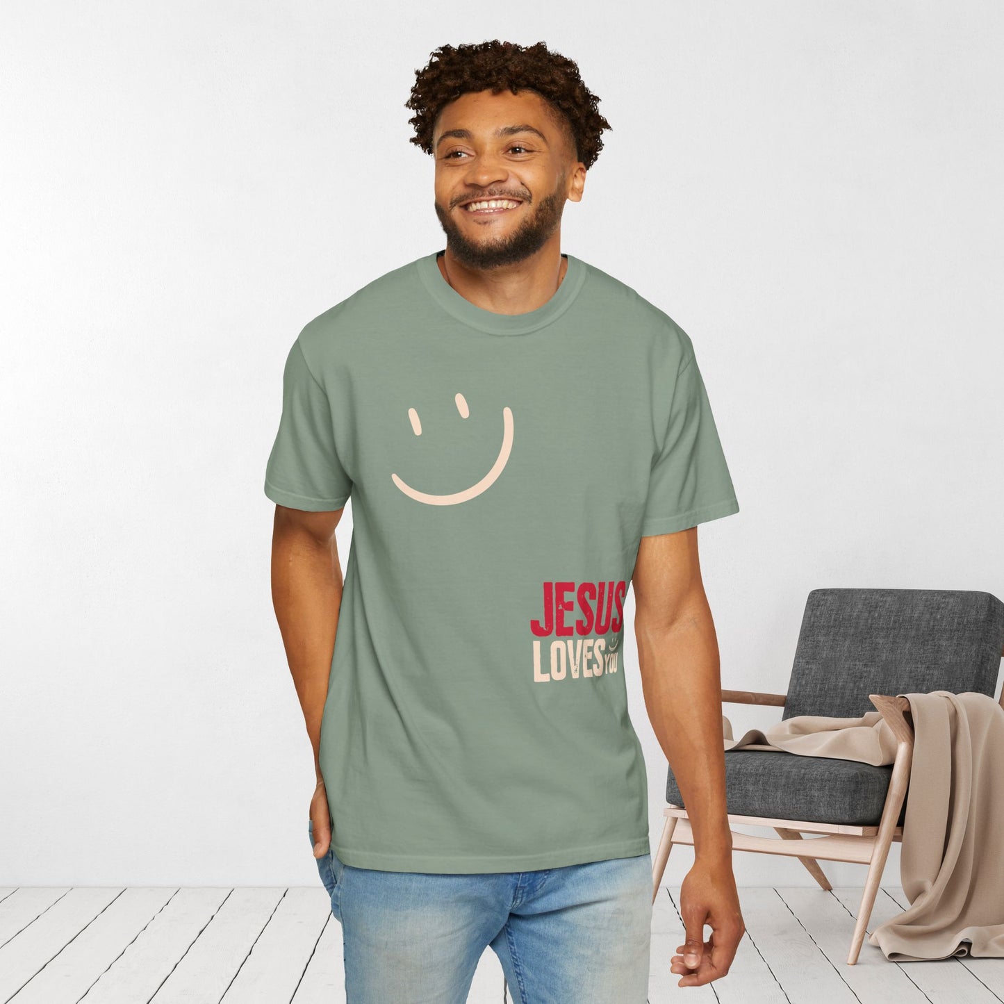 Comfort Colors Jesus Loves You Shirt - Trendy Christian T-shirt