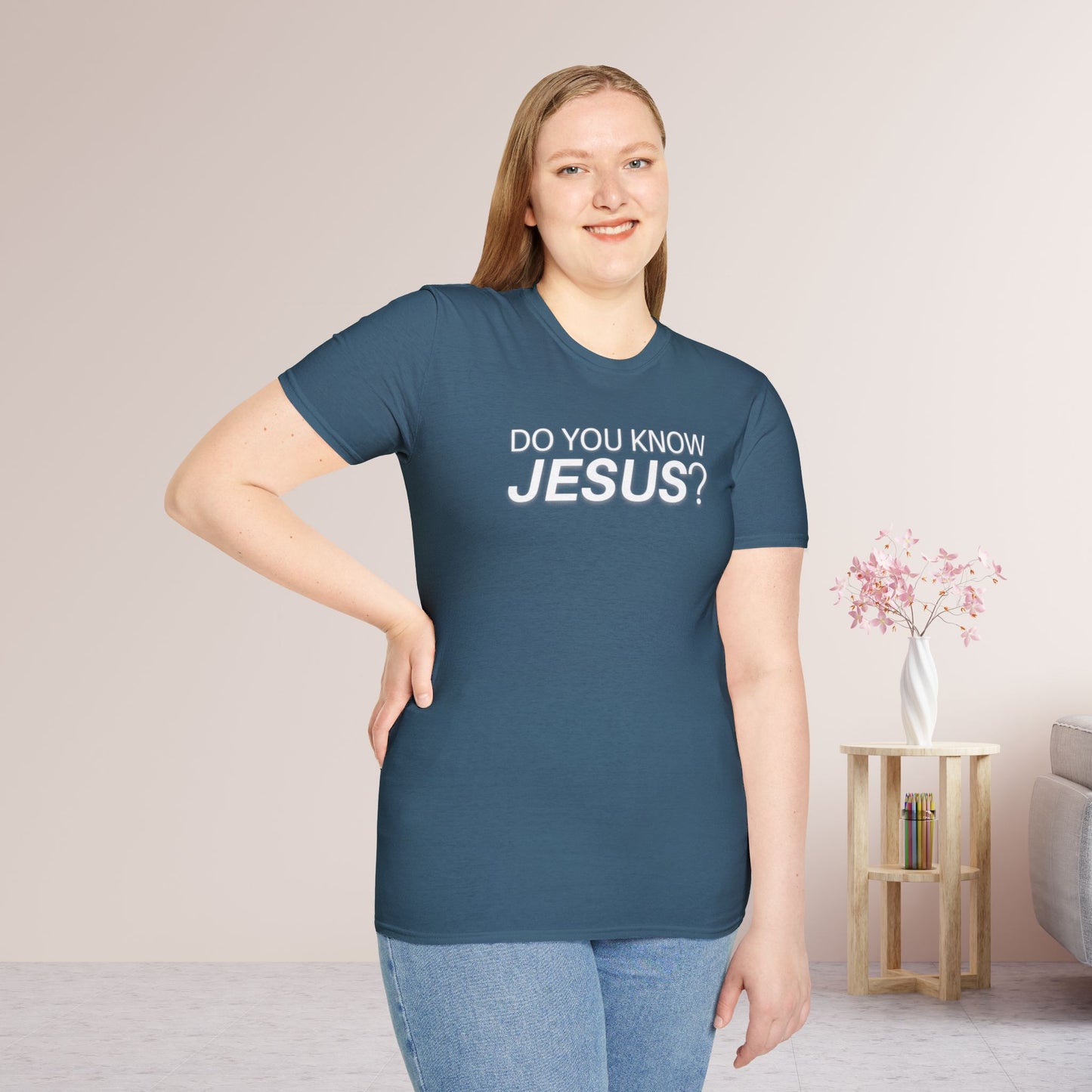 Do You Know Jesus Softstyle T-shirt - Trendy  Christian T-shirt