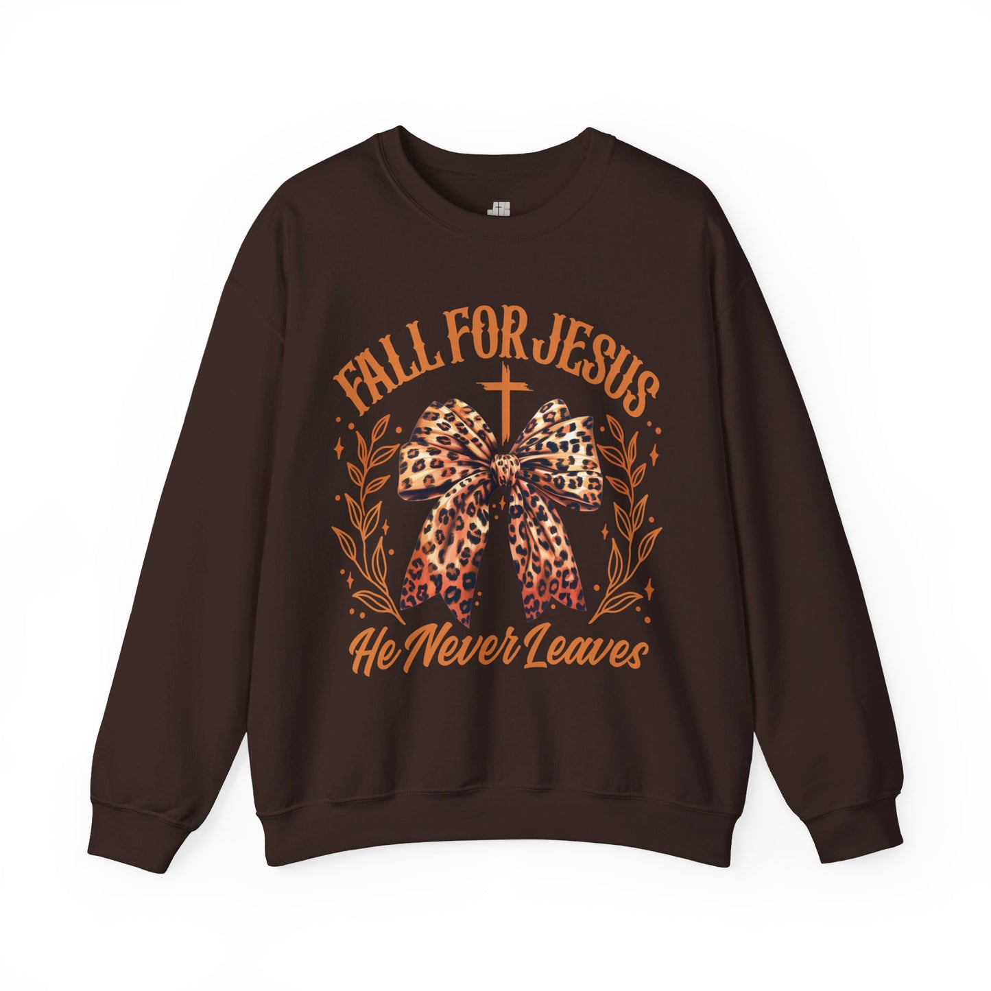 Fall For Jesus He Never Leaves Christian Sweatshirt - Christian Pullover